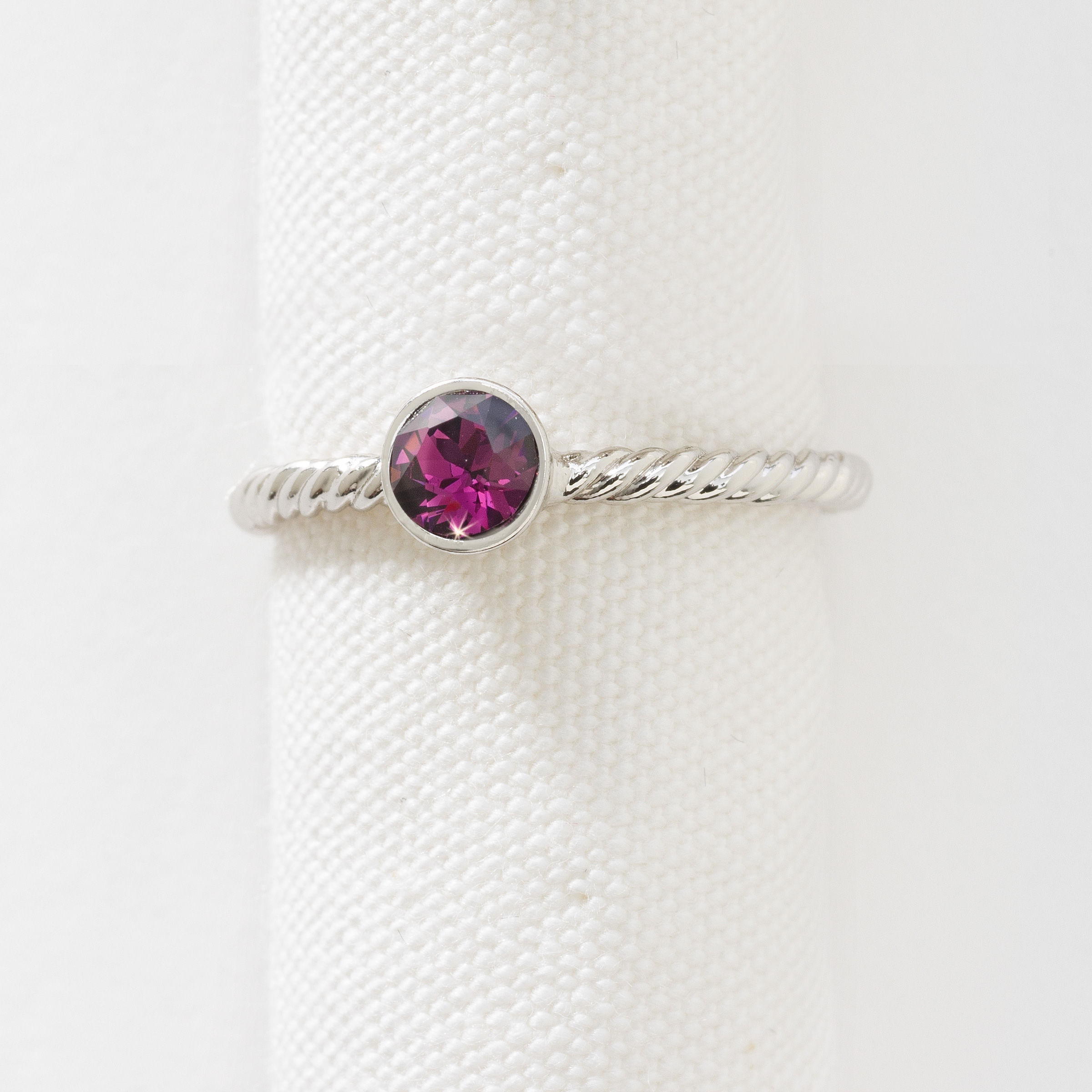 February Birthstone Ring — view 2