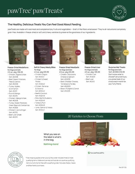 pawTreats Sell Sheet