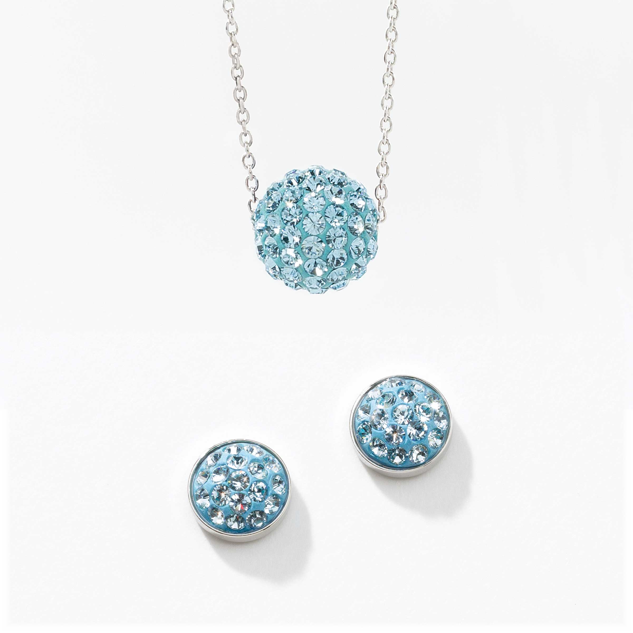 March Birthstone Necklace and Earring Set