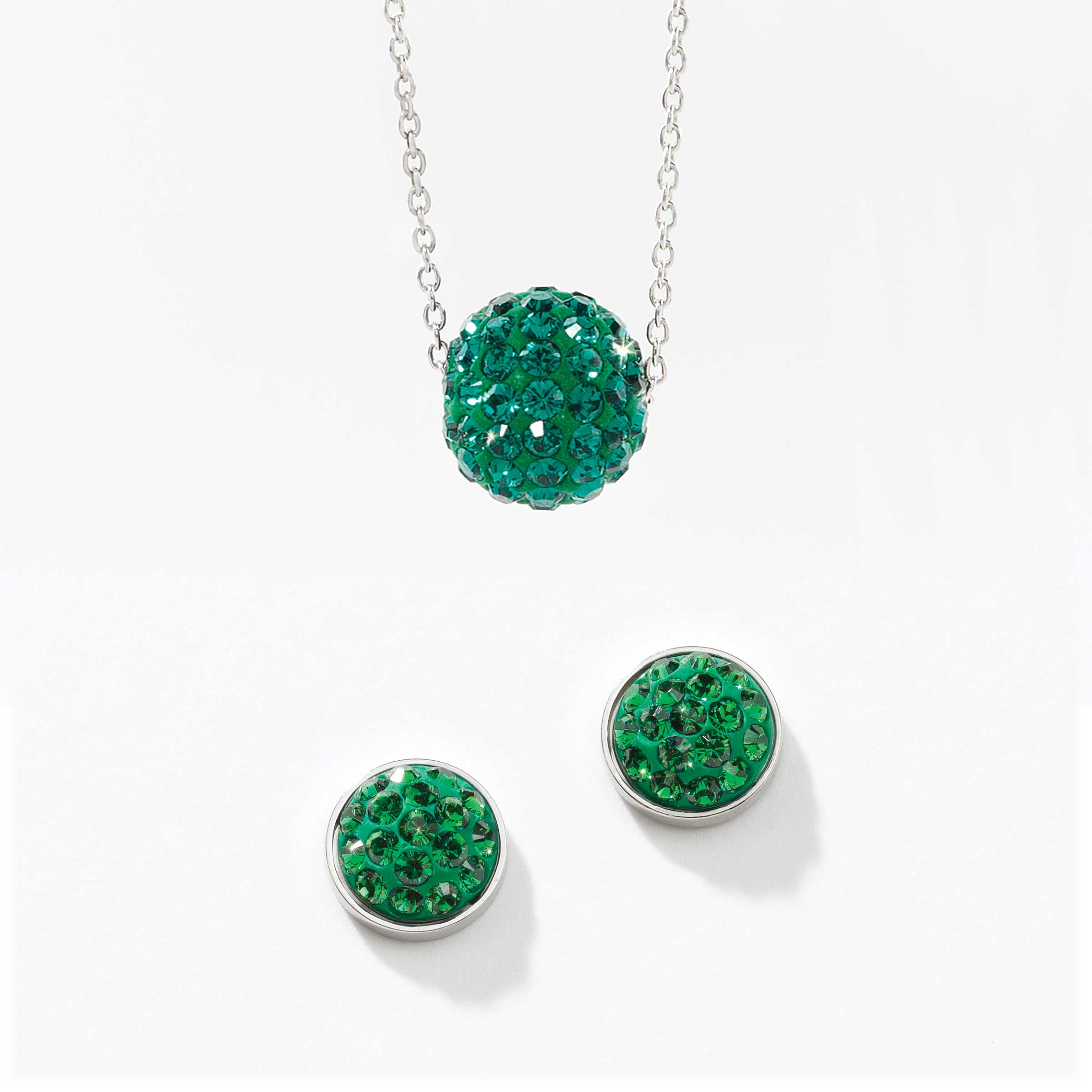 May Birthstone Necklace and Earring Set