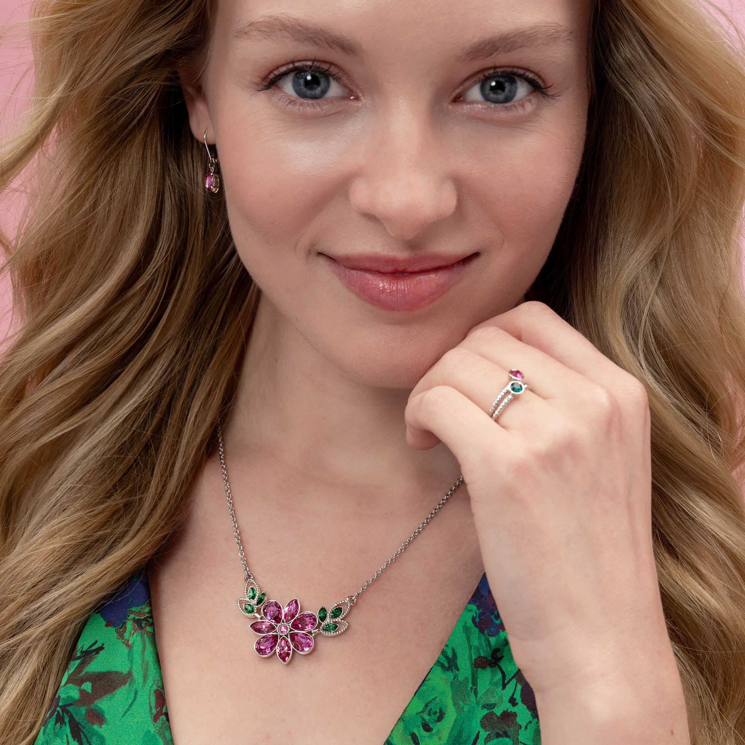 Paint the Town Earrings, Dark Rose — view 2