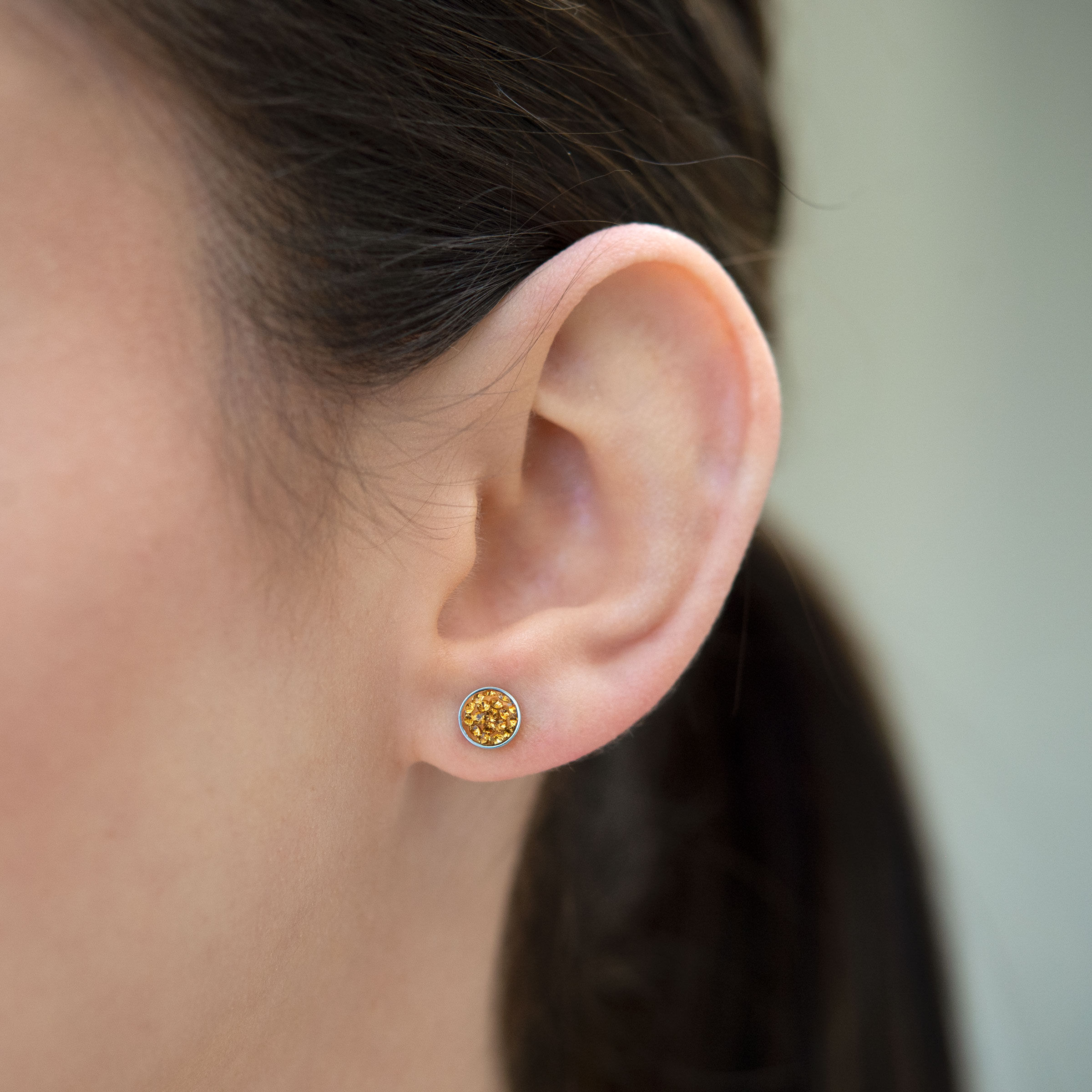 November Birthstone Earrings — view 2