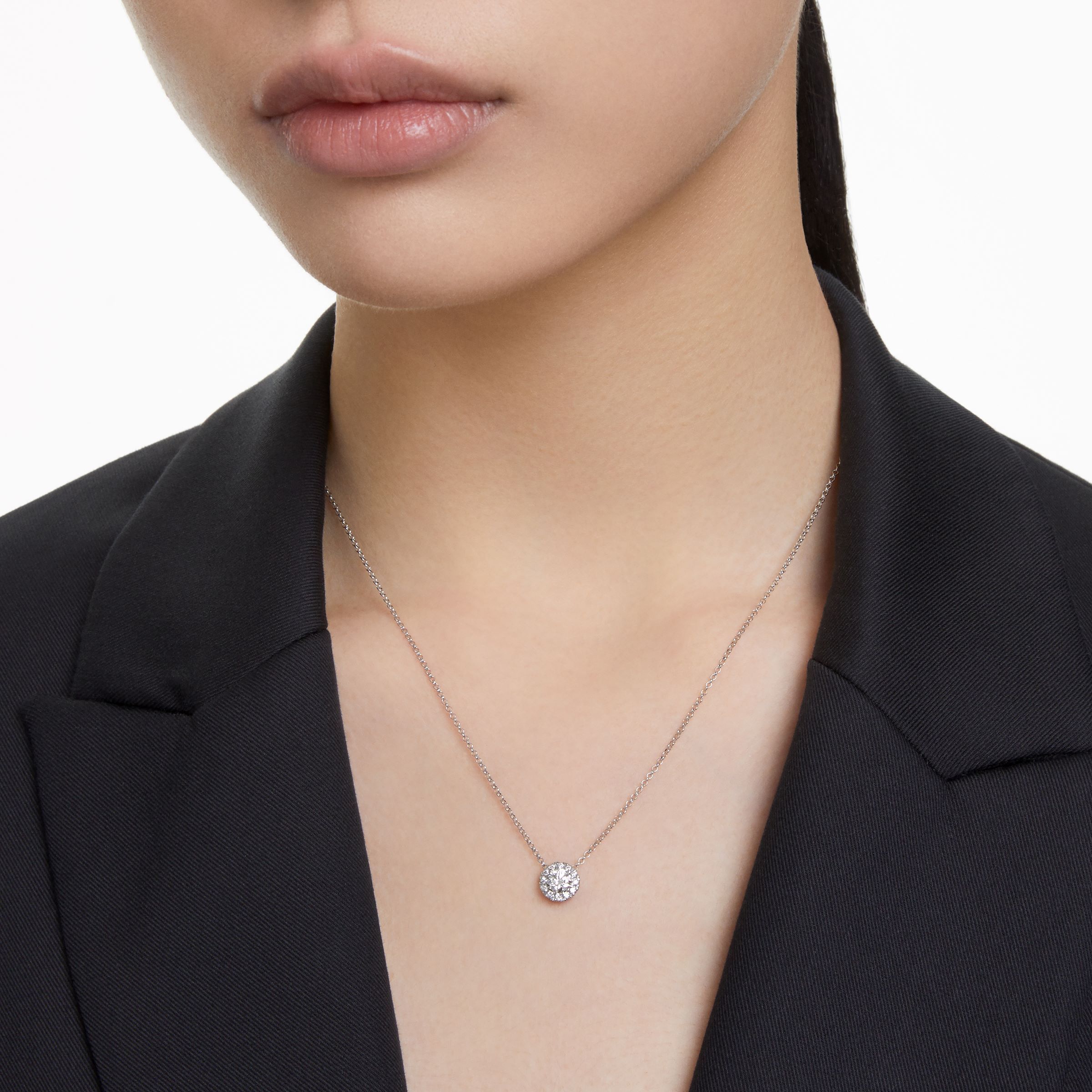 Signature Pendant, Lab-Grown Diamonds, 0.5 ct tw, 14K White Gold — view 2