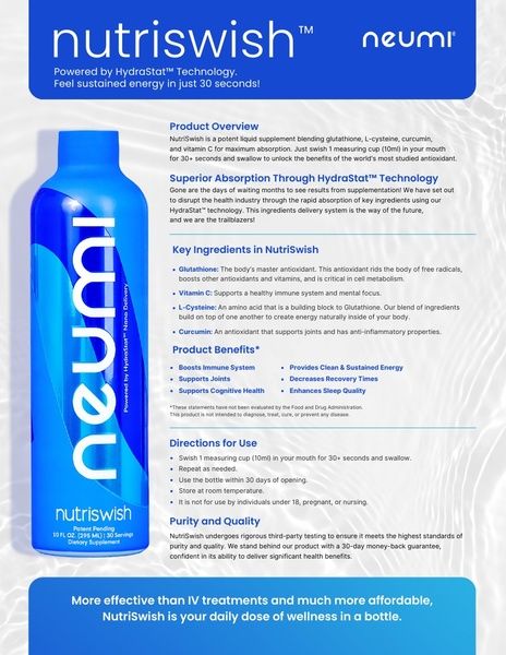 NutriSwish Product Information Sheet