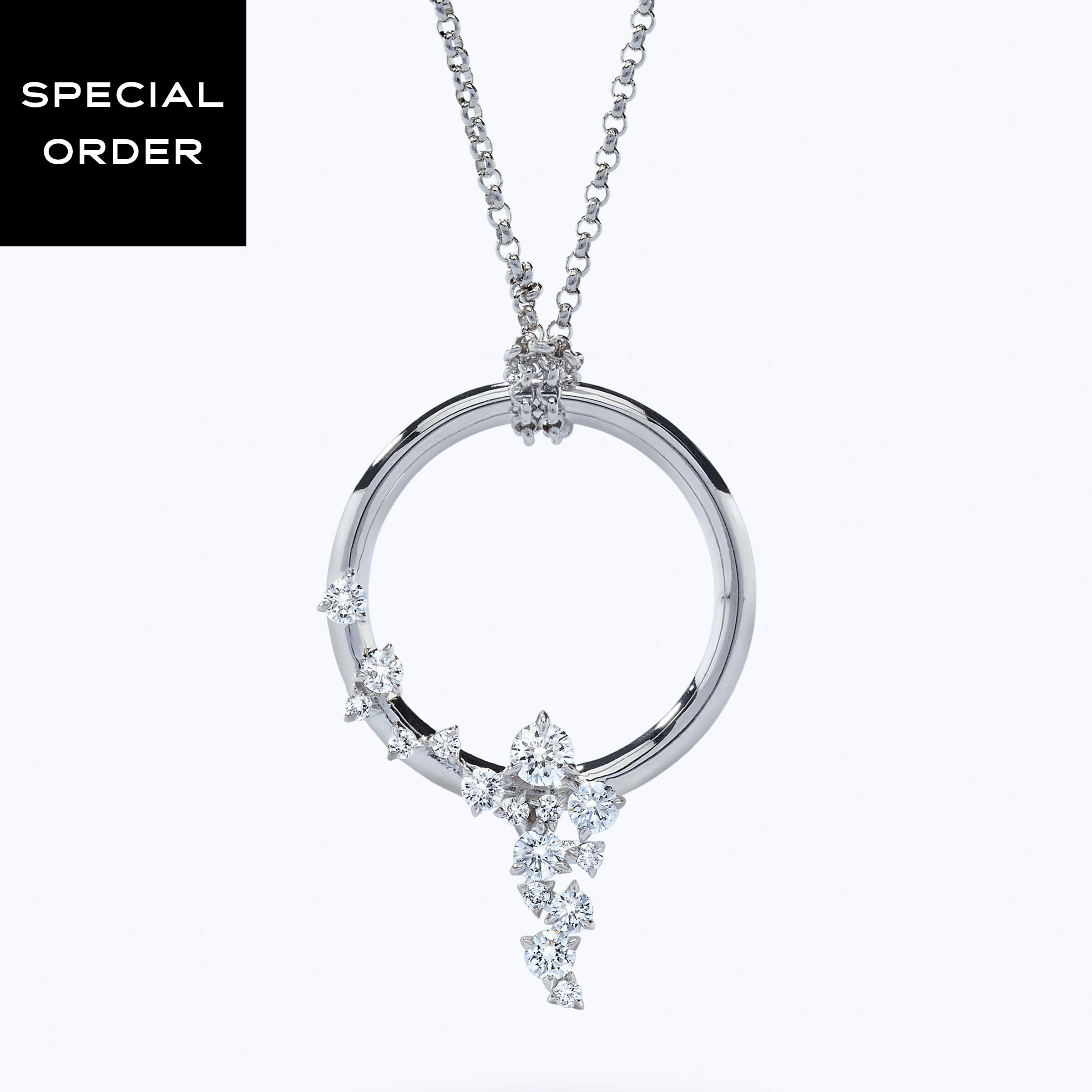 Intimate Necklace, Lab-Grown Diamonds, .43 ct wt 18K White Gold