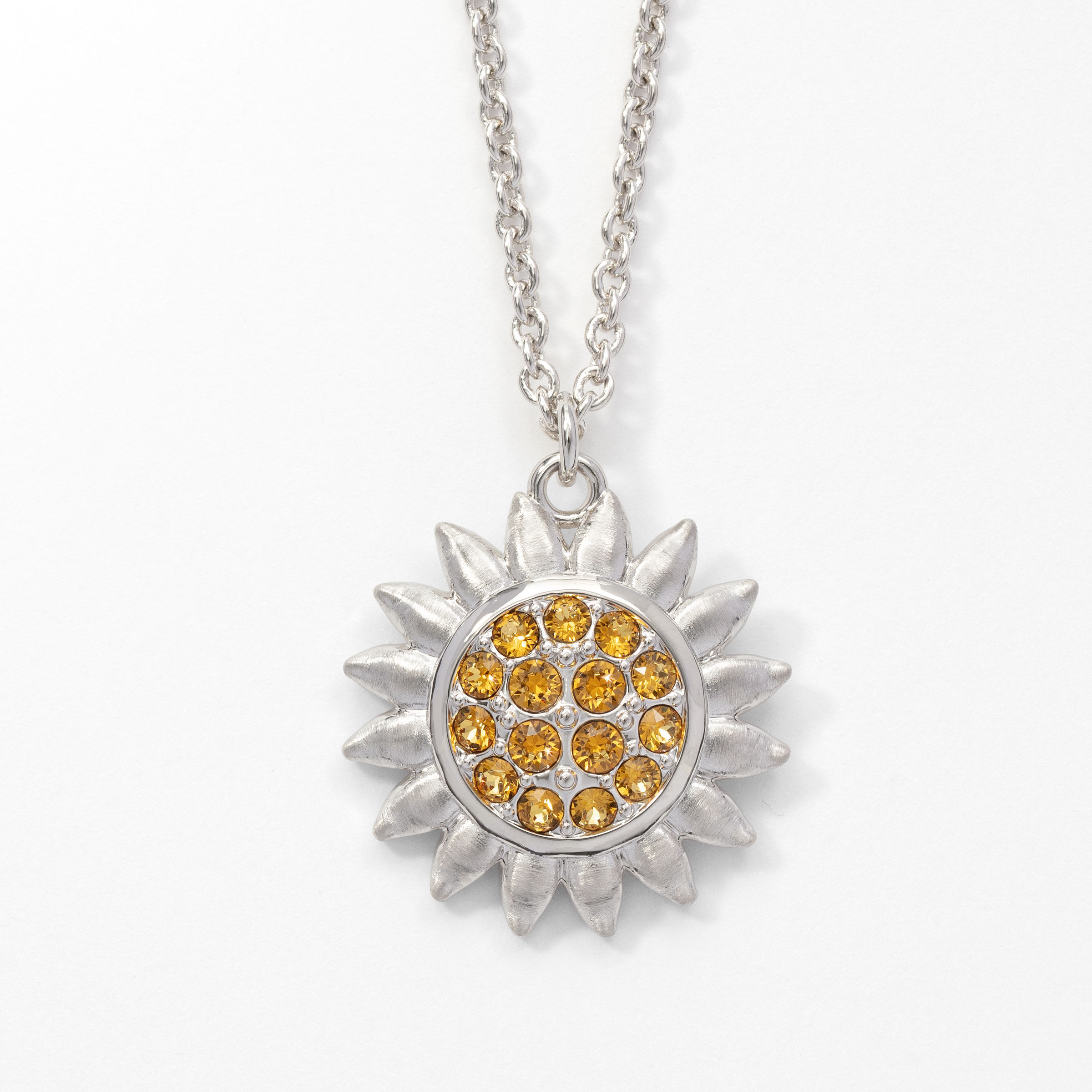 Sparkling Sunflower Necklace
