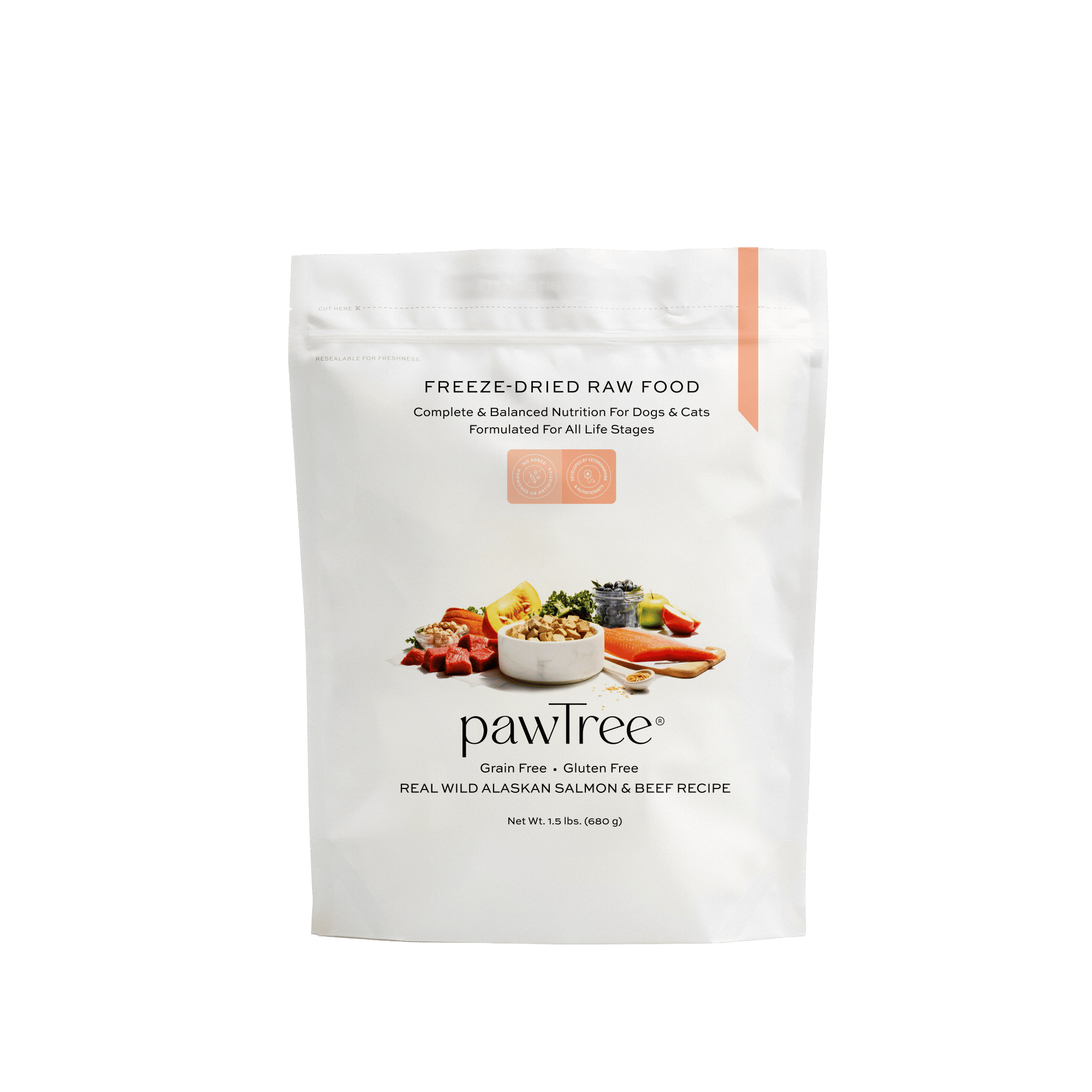 Freeze-Dried Raw Food Real Wild Alaskan Salmon & Beef Recipe