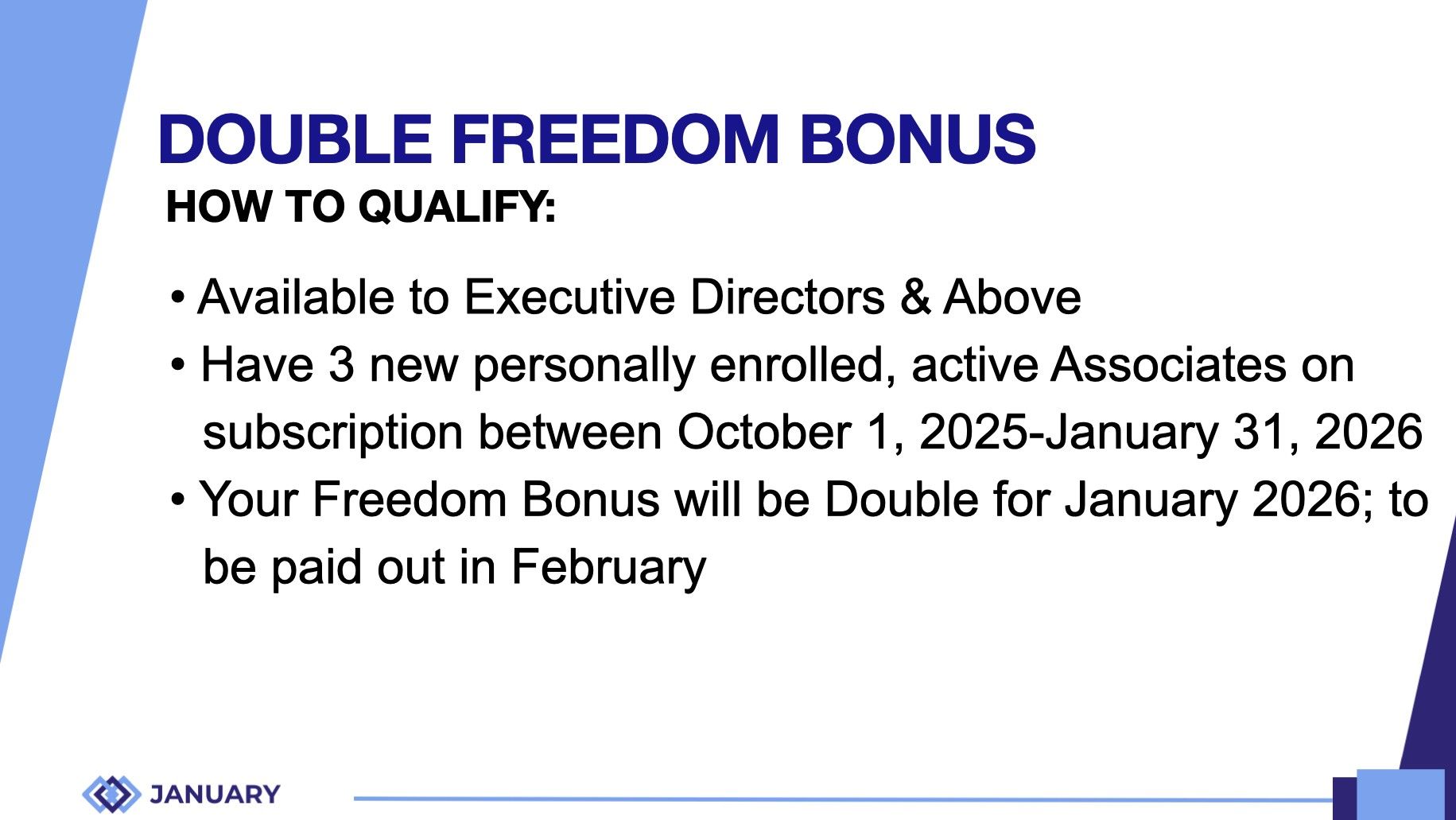 Double Freedom Bonus