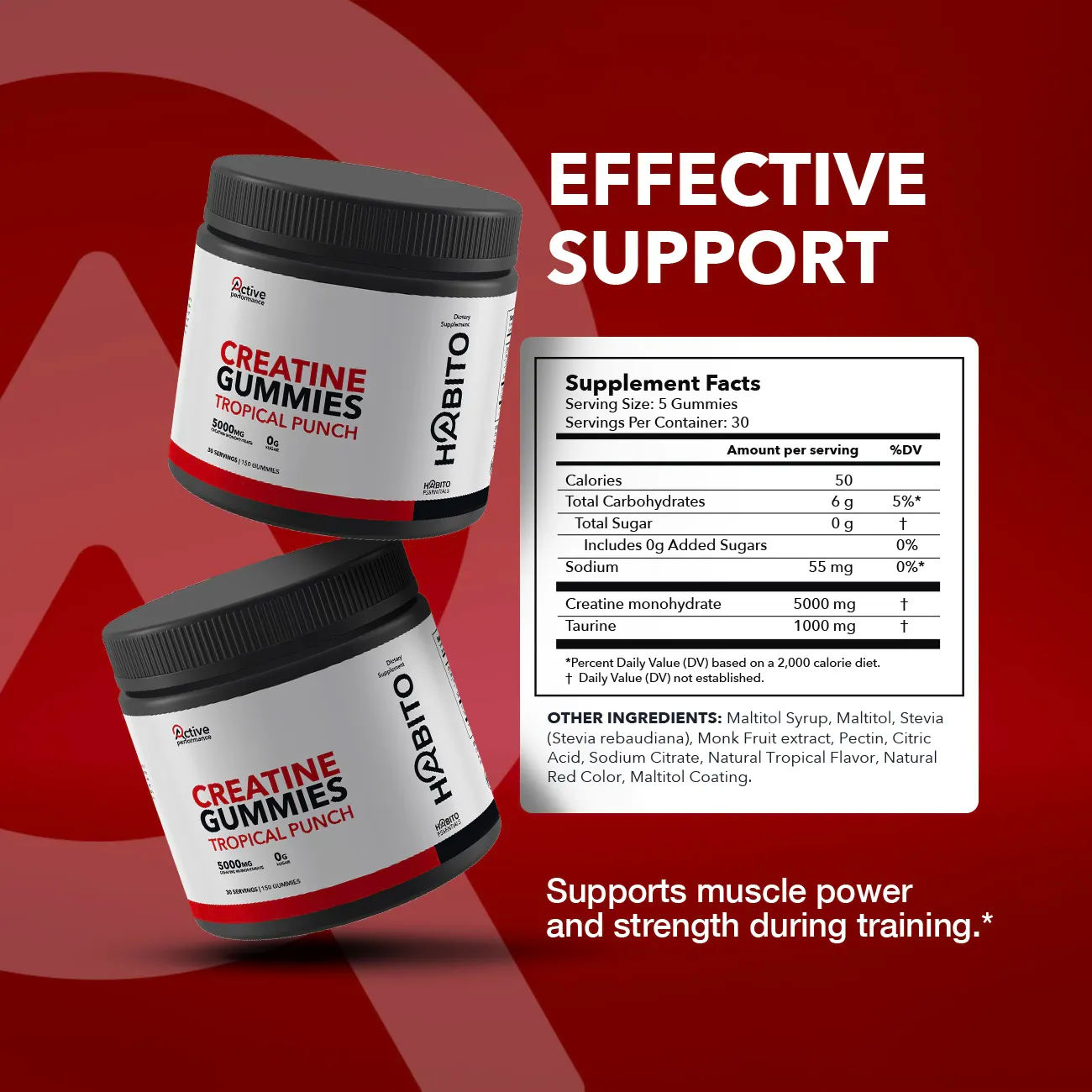 Creatine Gummies Tropical Punch