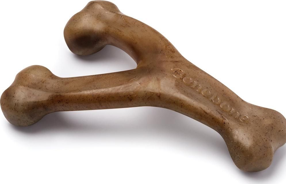 Benebone Bacon Flavor Wishbone Tough Dog Chew Toy