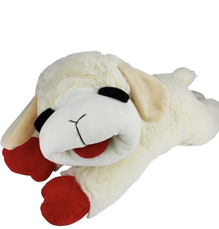 Multipet Lamb Chop Squeaky Plush Dog Toy