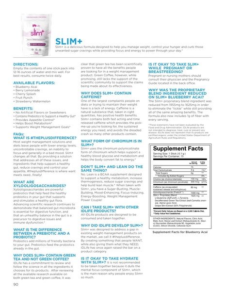 Slim+ I Product Information