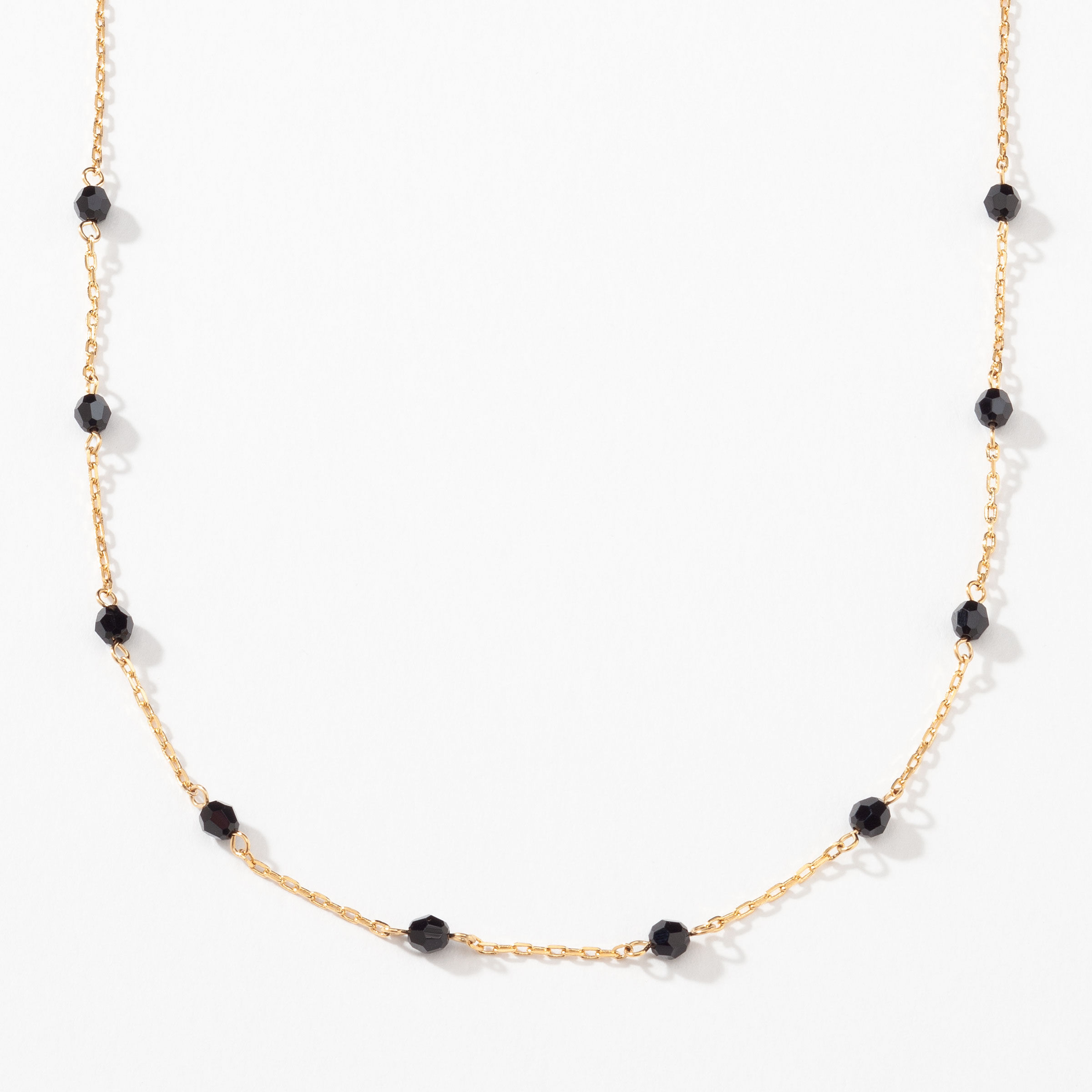 Happy Go Lucky Necklace, Golden Jet