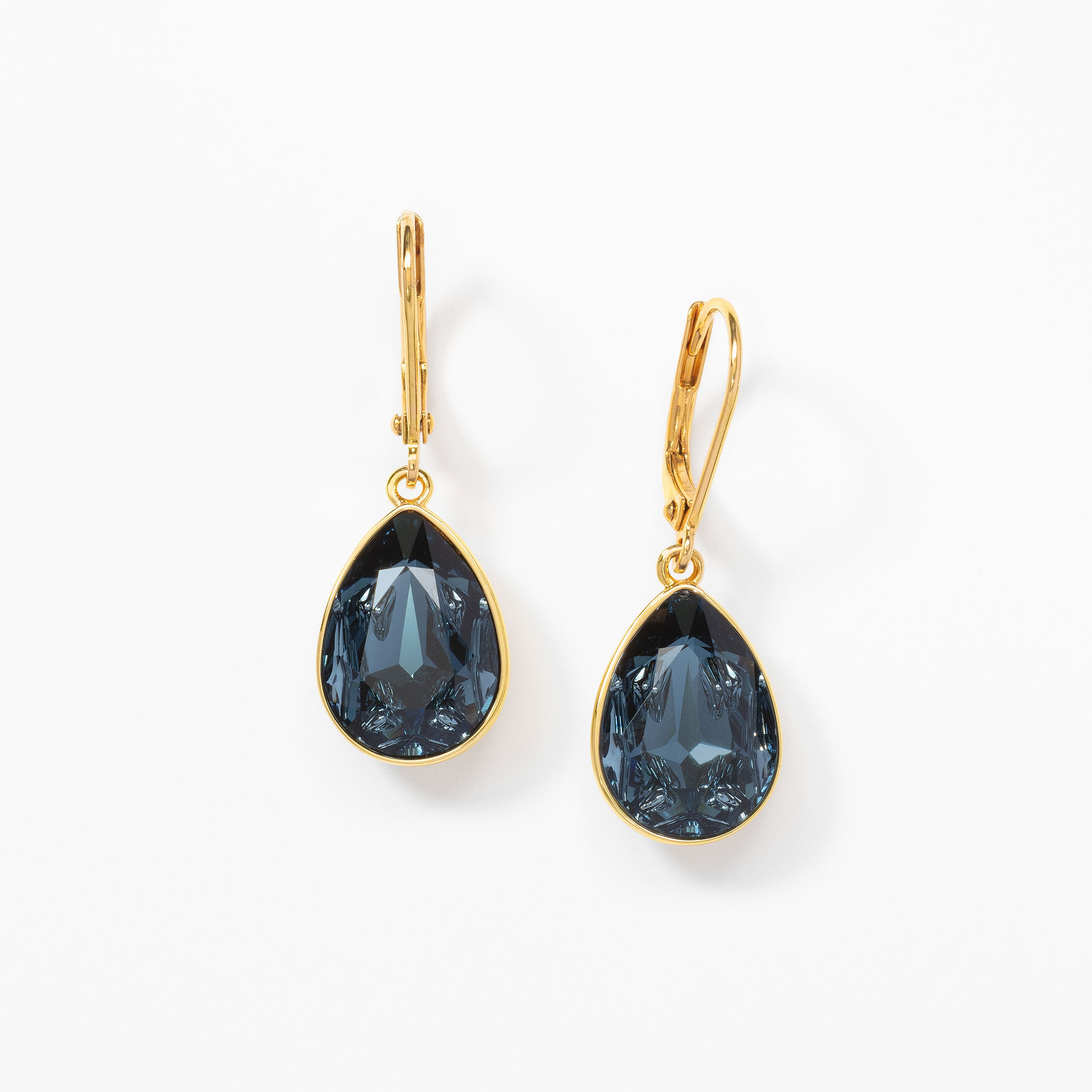 Pear Drop Earrings, Golden