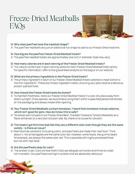 Freeze-Dried Meatballs FAQs