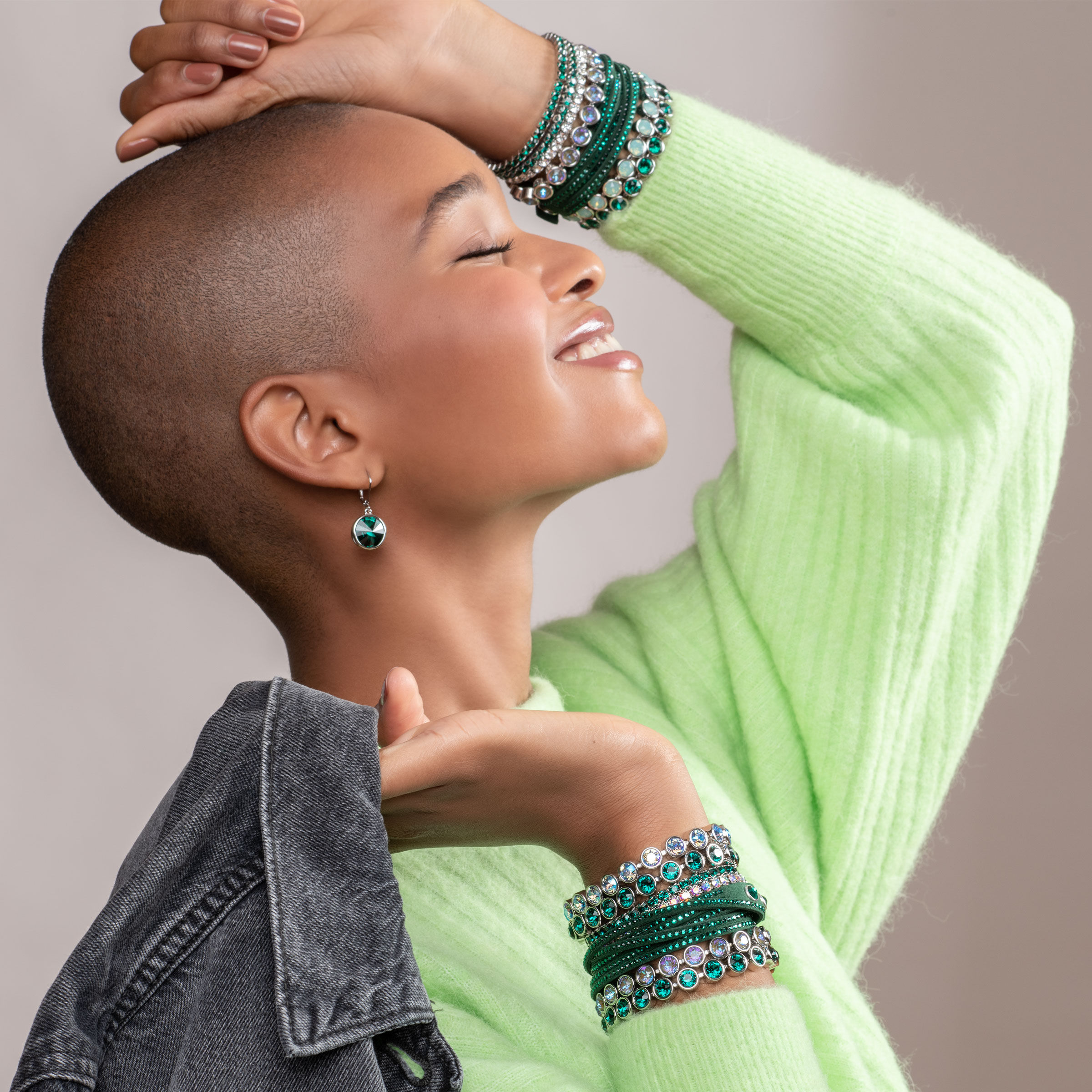 Wrap-Star Bracelet, Green — view 3