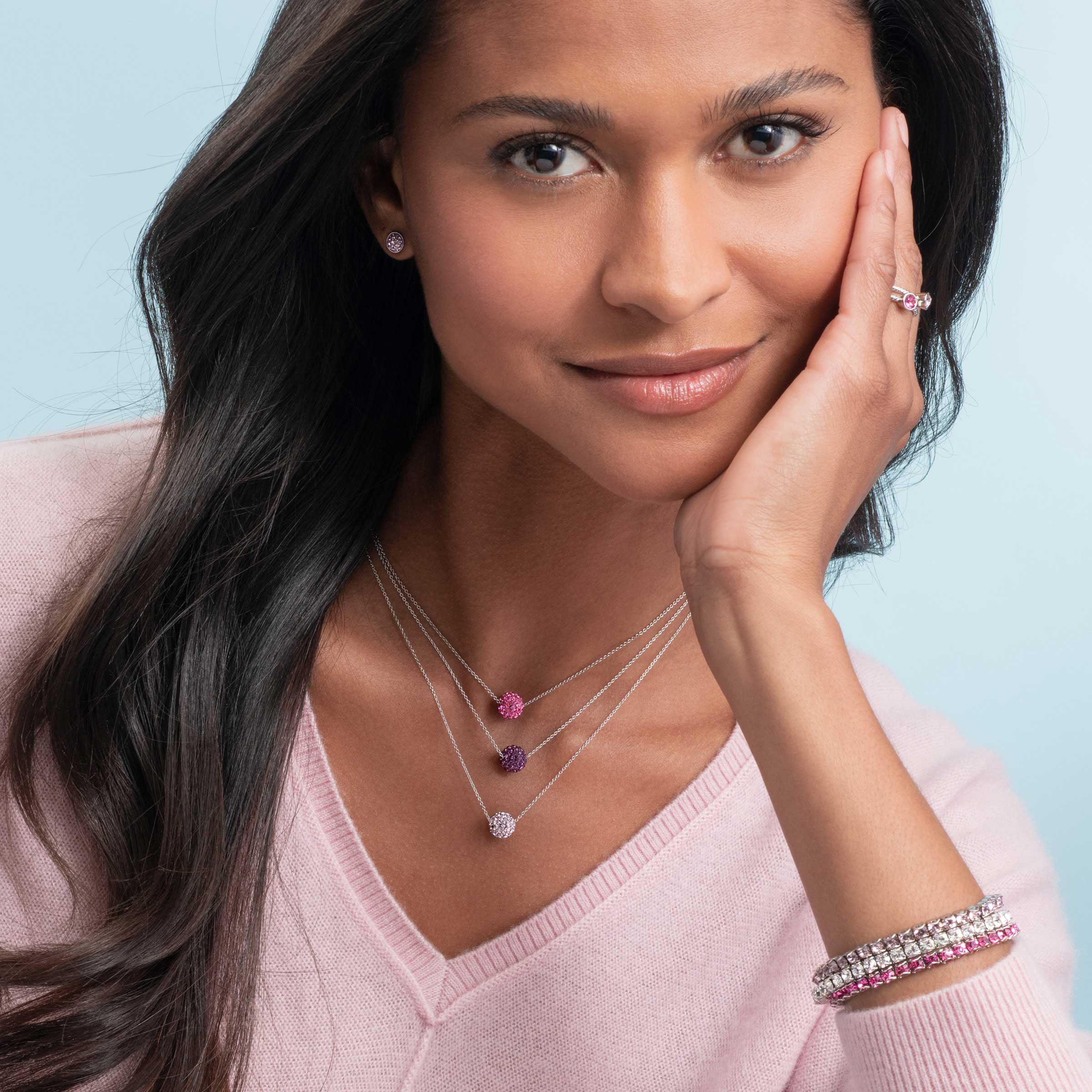 June Birthstone Necklace and Earring Set — view 3
