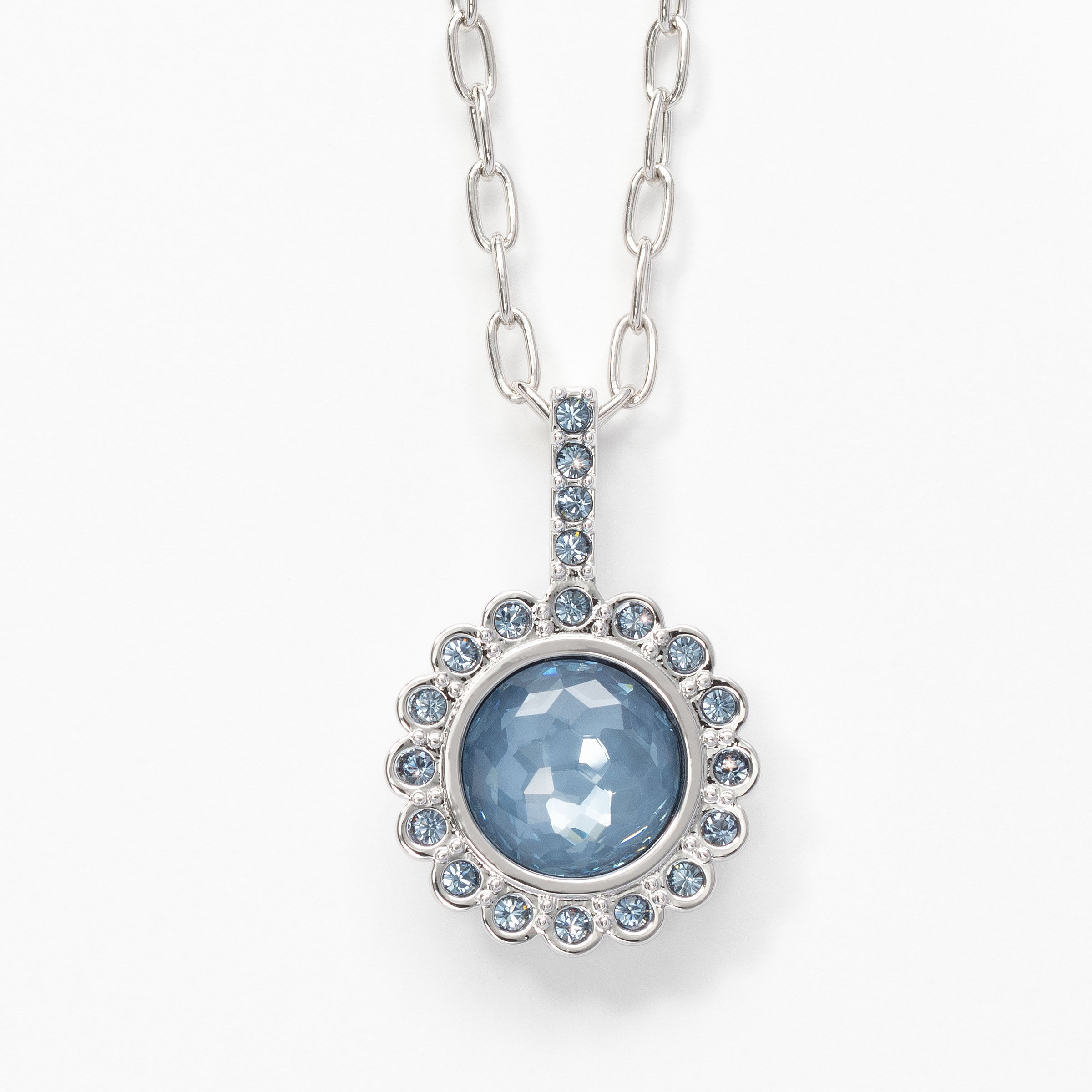 Precious Petals Necklace, Denim Ignite
