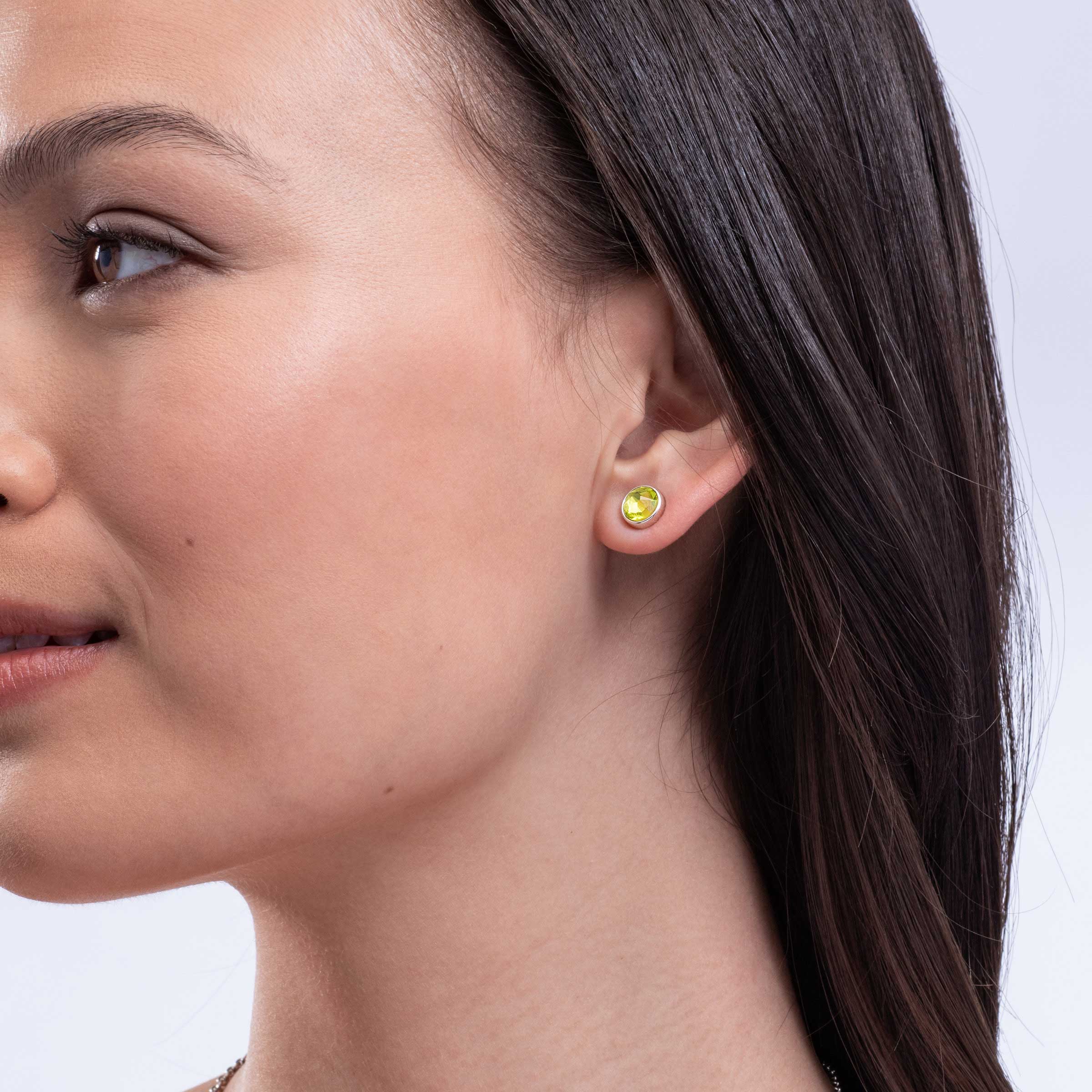 Swizzle Earrings, Citrus Green — view 2