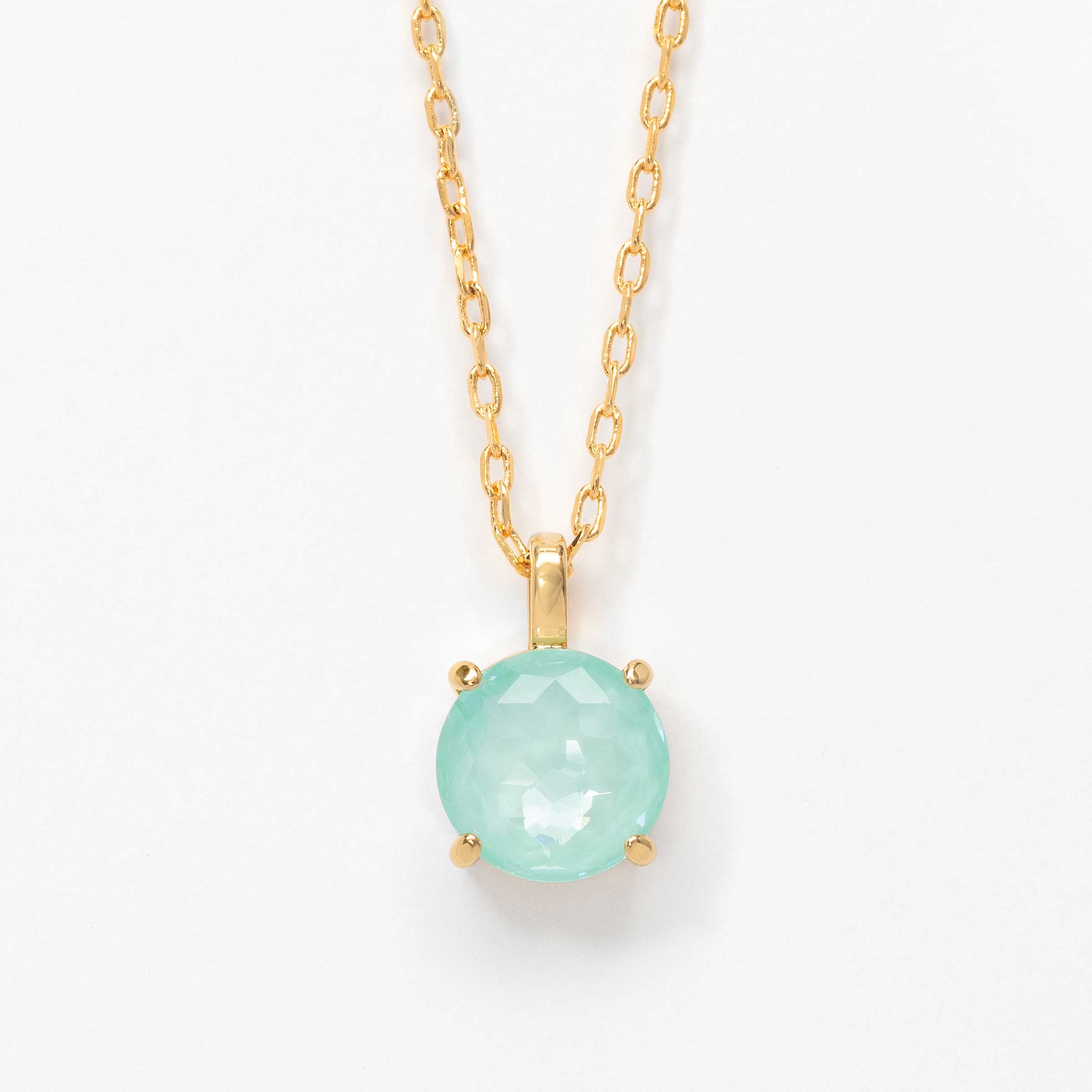 Ella Necklace, Golden Soft Mint