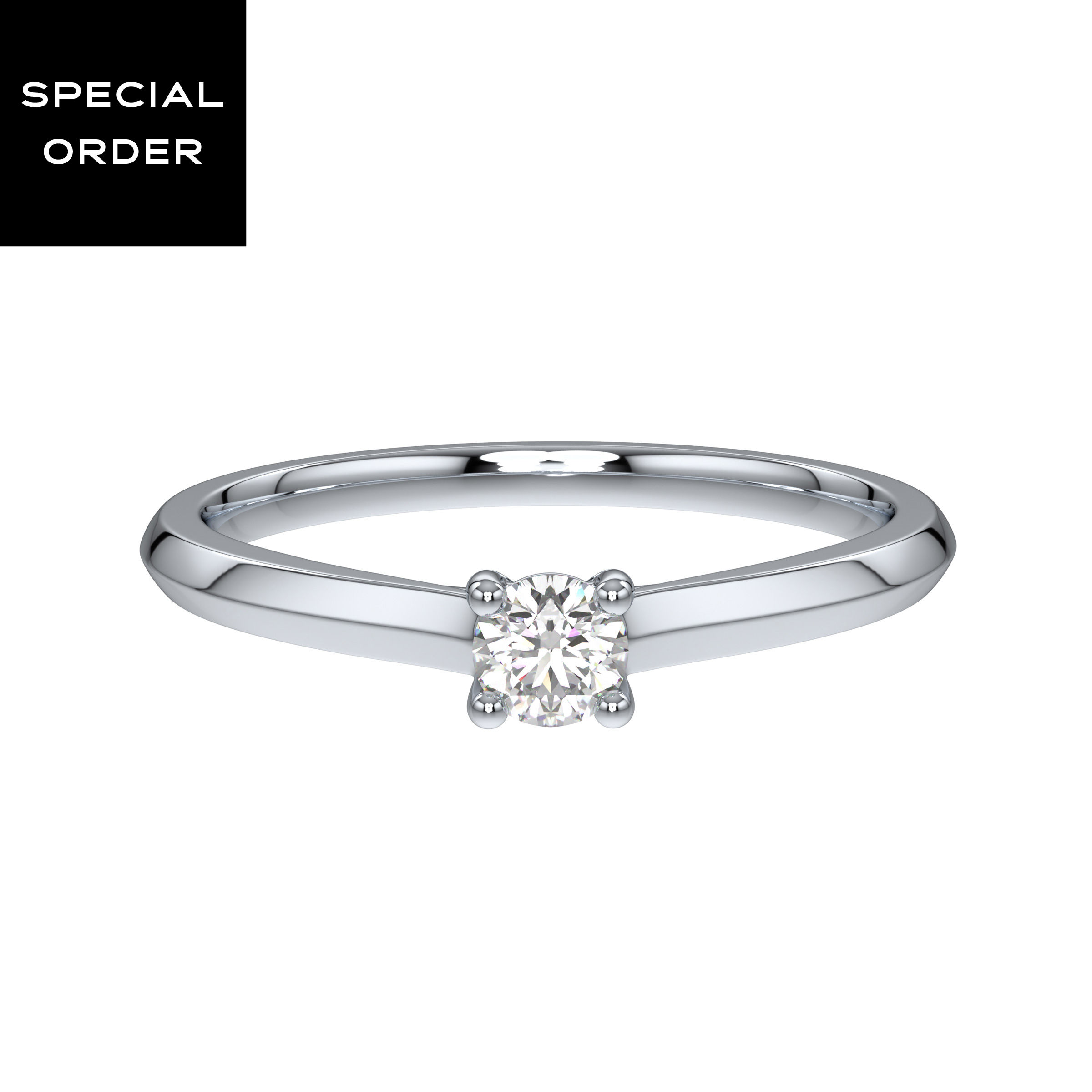 Essentials Ring, Lab-Grown Diamonds, .15 carat, Sterling Silver