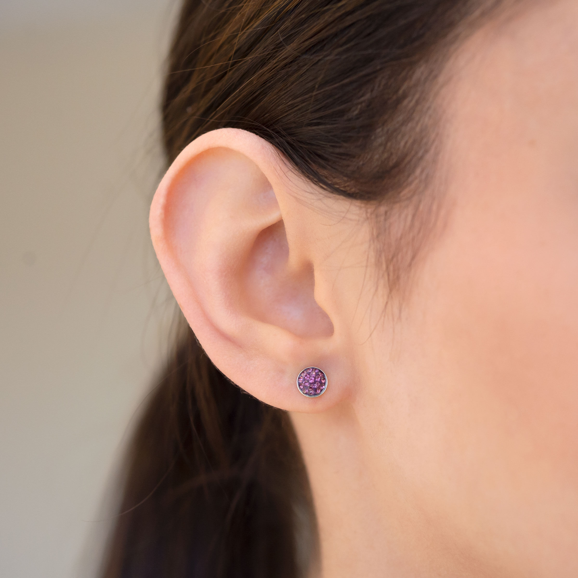 February Birthstone Necklace and Earring Set — view 2