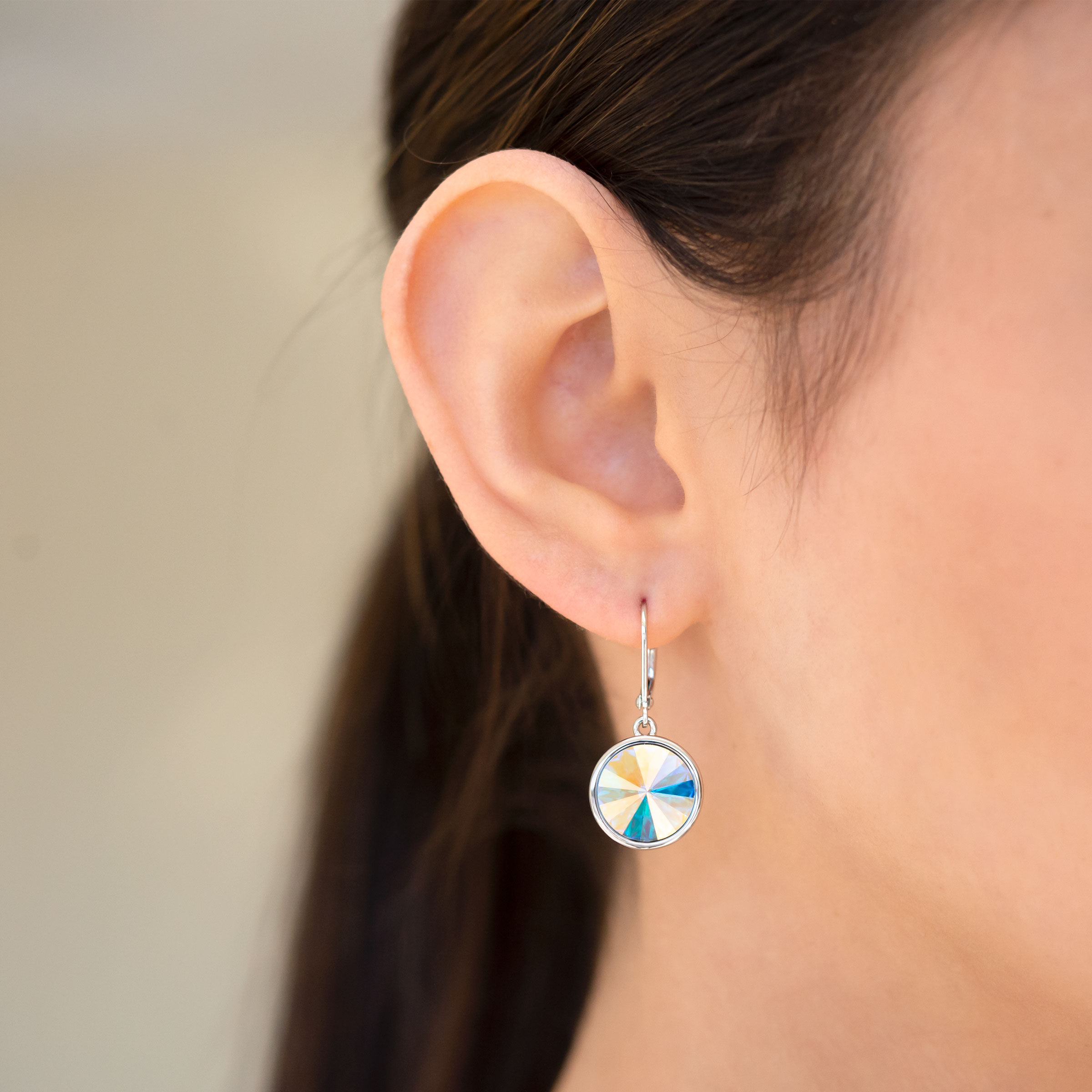 Lulu Earrings, Crystal Aurore Boreale — view 3