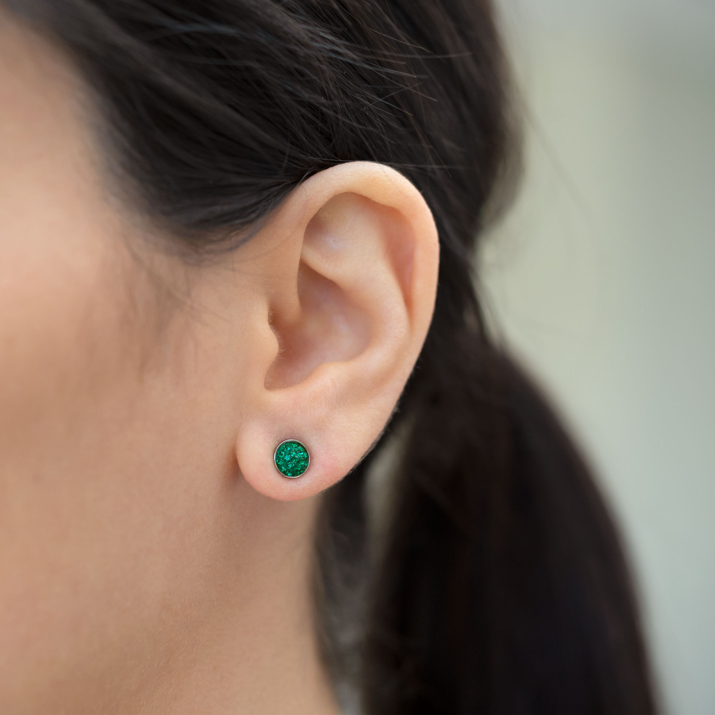May Birthstone Necklace and Earring Set — view 2