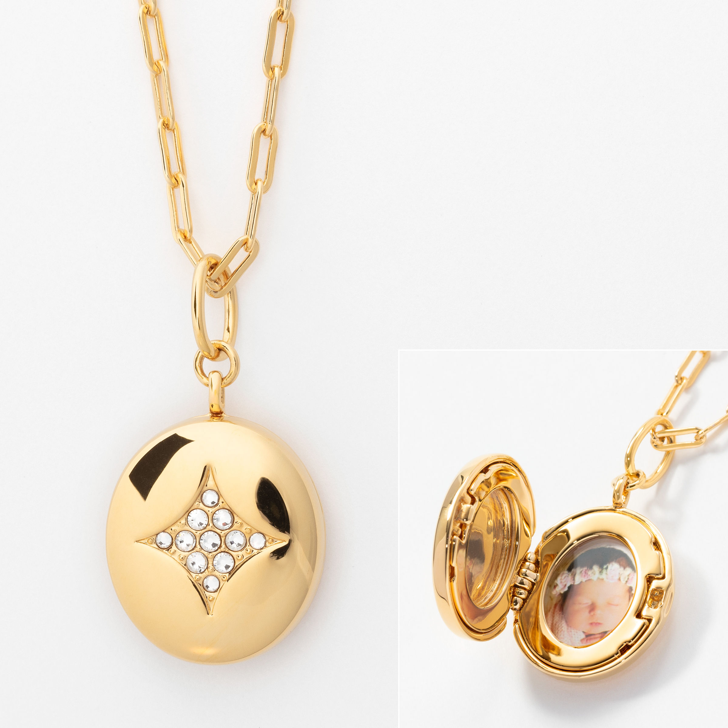 Locket Pendant, Golden — view 2