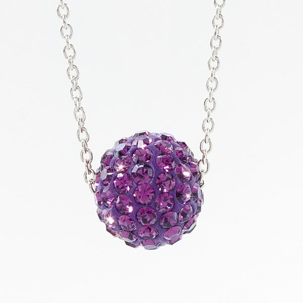 February Birthstone Necklace — view 3