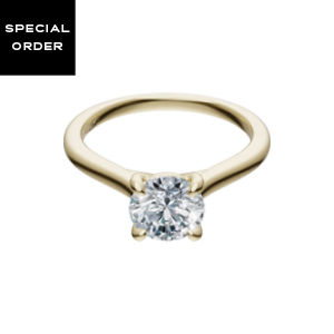 Solitaire Round Ring, Lab-Grown Diamonds, 1.0 ct, 14K Yellow Gold