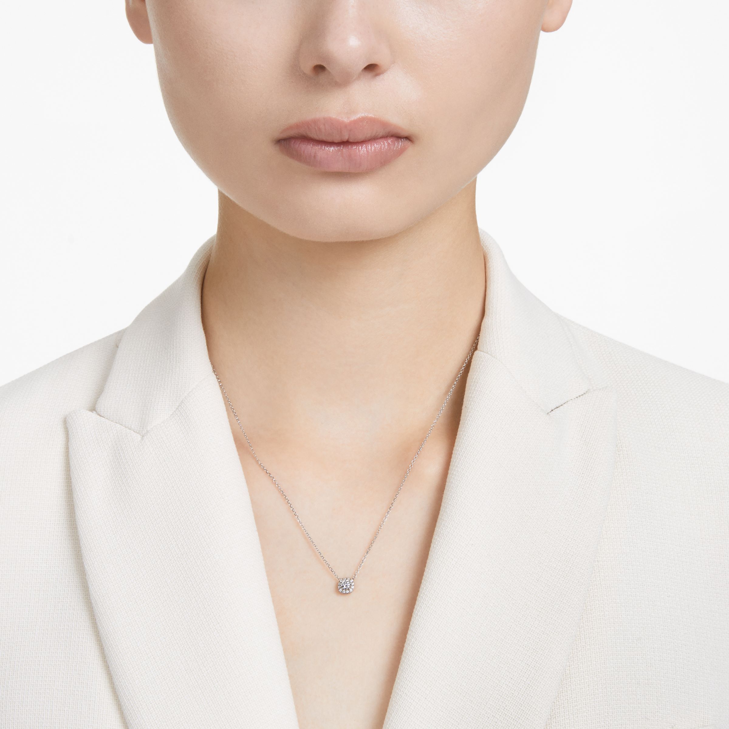 Essentials Pendant, Lab-Grown Diamonds, 0.28 ct tw, Sterling Silver — view 2