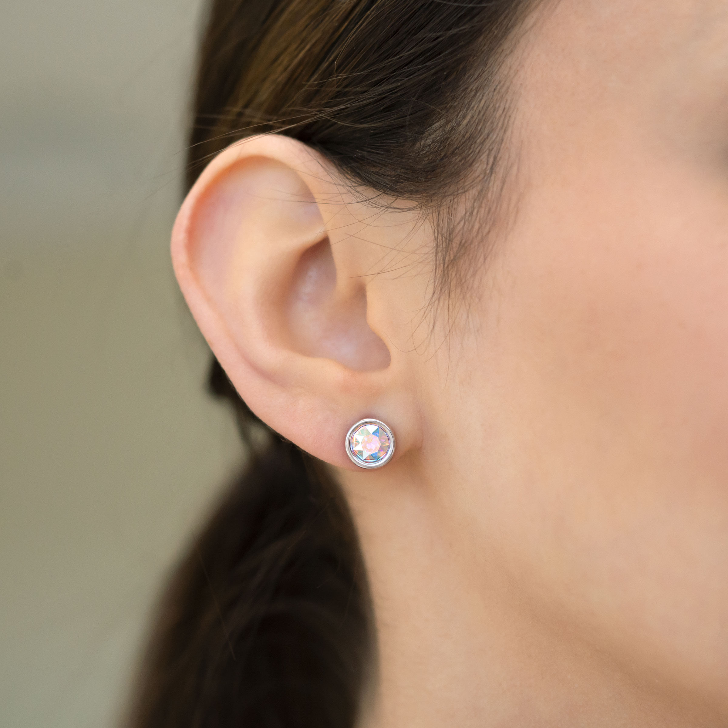 Crystal Aurore Boreale Ice Earrings — view 2
