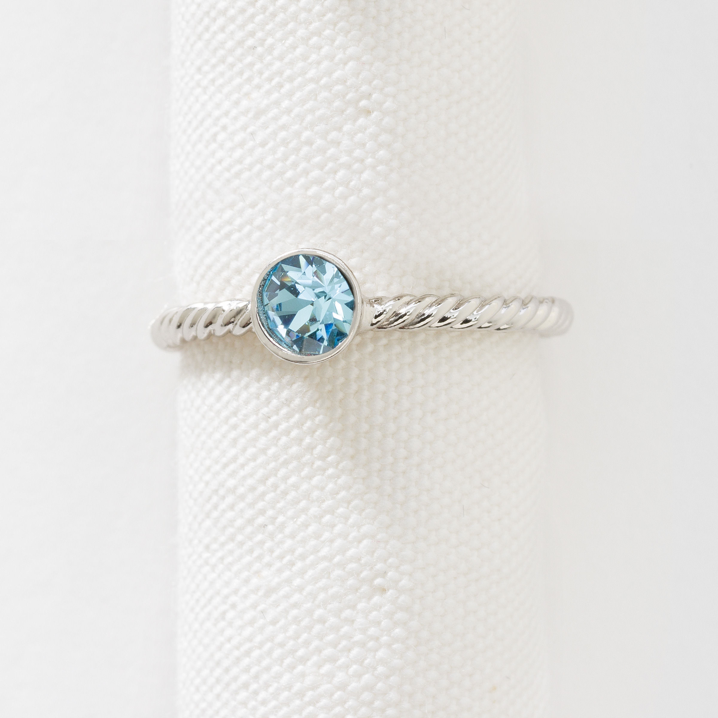 March Birthstone Ring — view 2