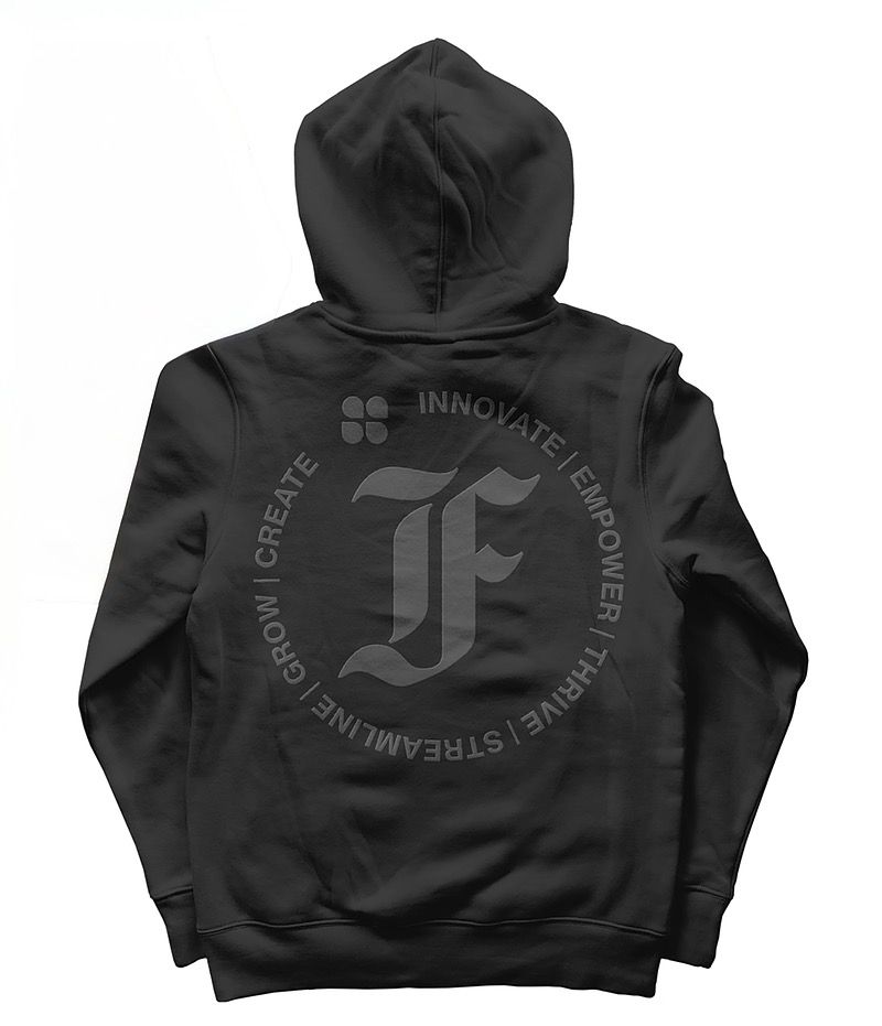 Black Fluid Studios Back Print Hoodie