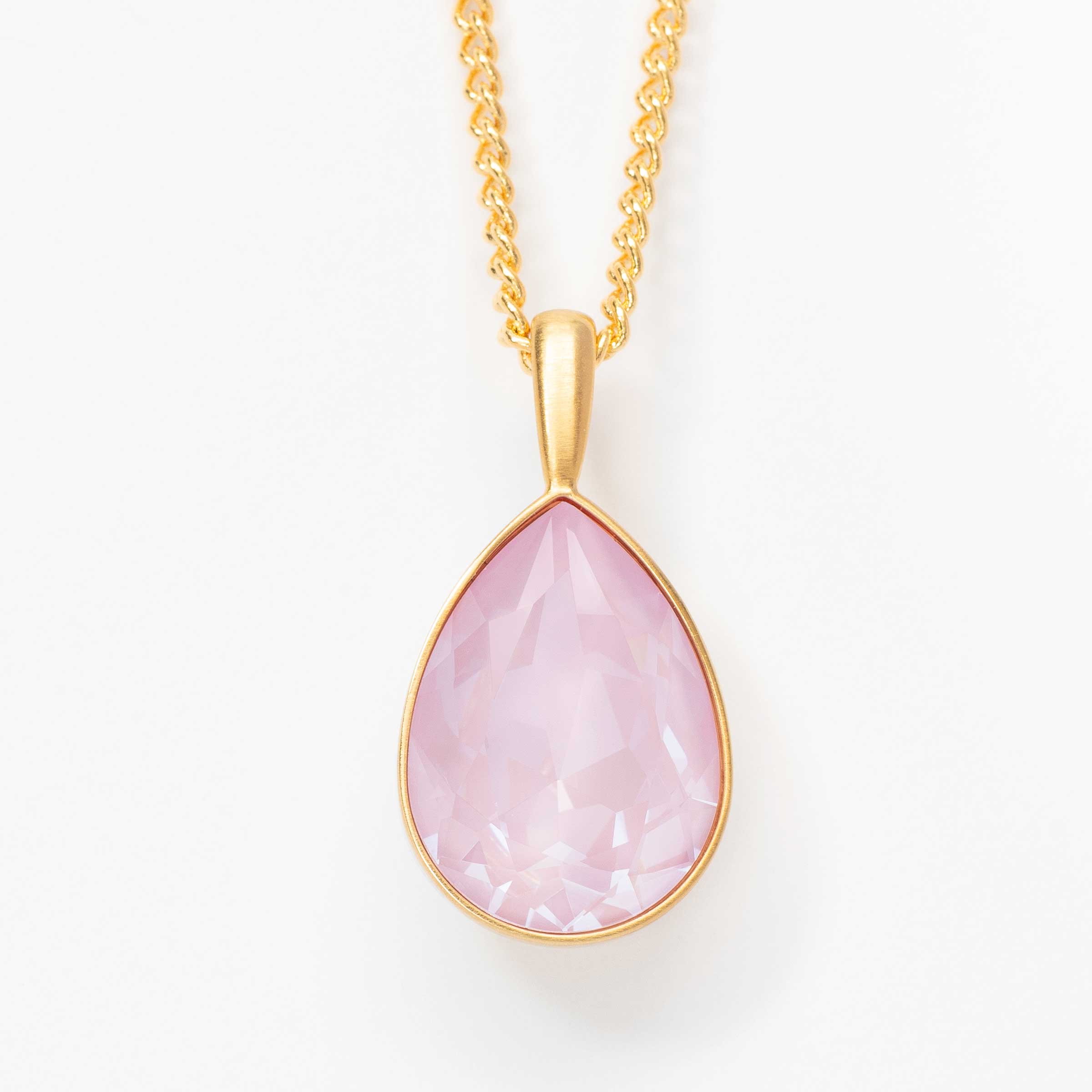 Soft Rose Drop Necklace