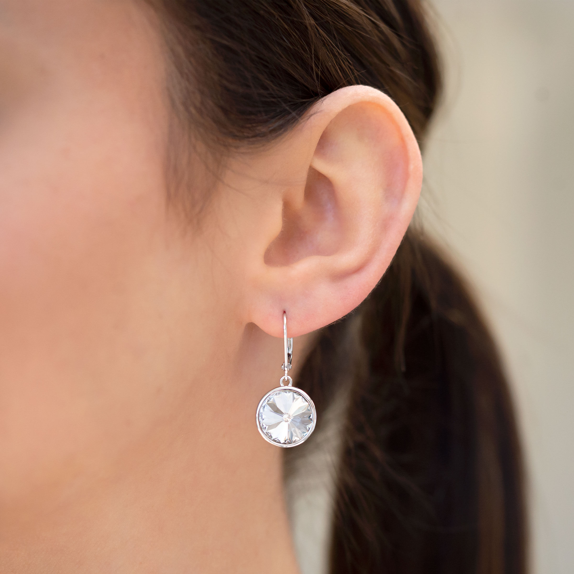 Lulu Earrings, Crystal — view 2