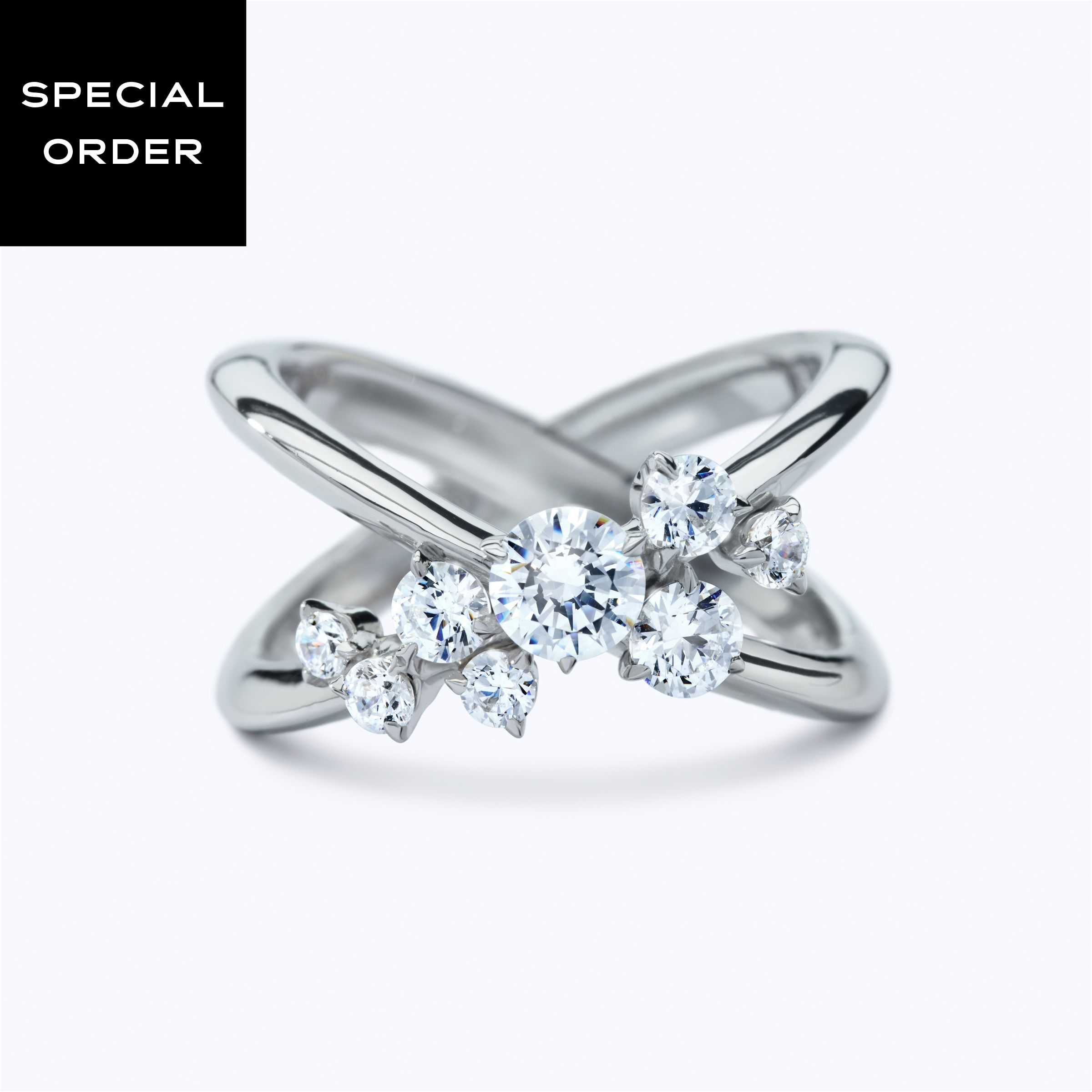 Encounter Ring, Lab-Grown Diamonds, .79 ct tw, 18K White Gold