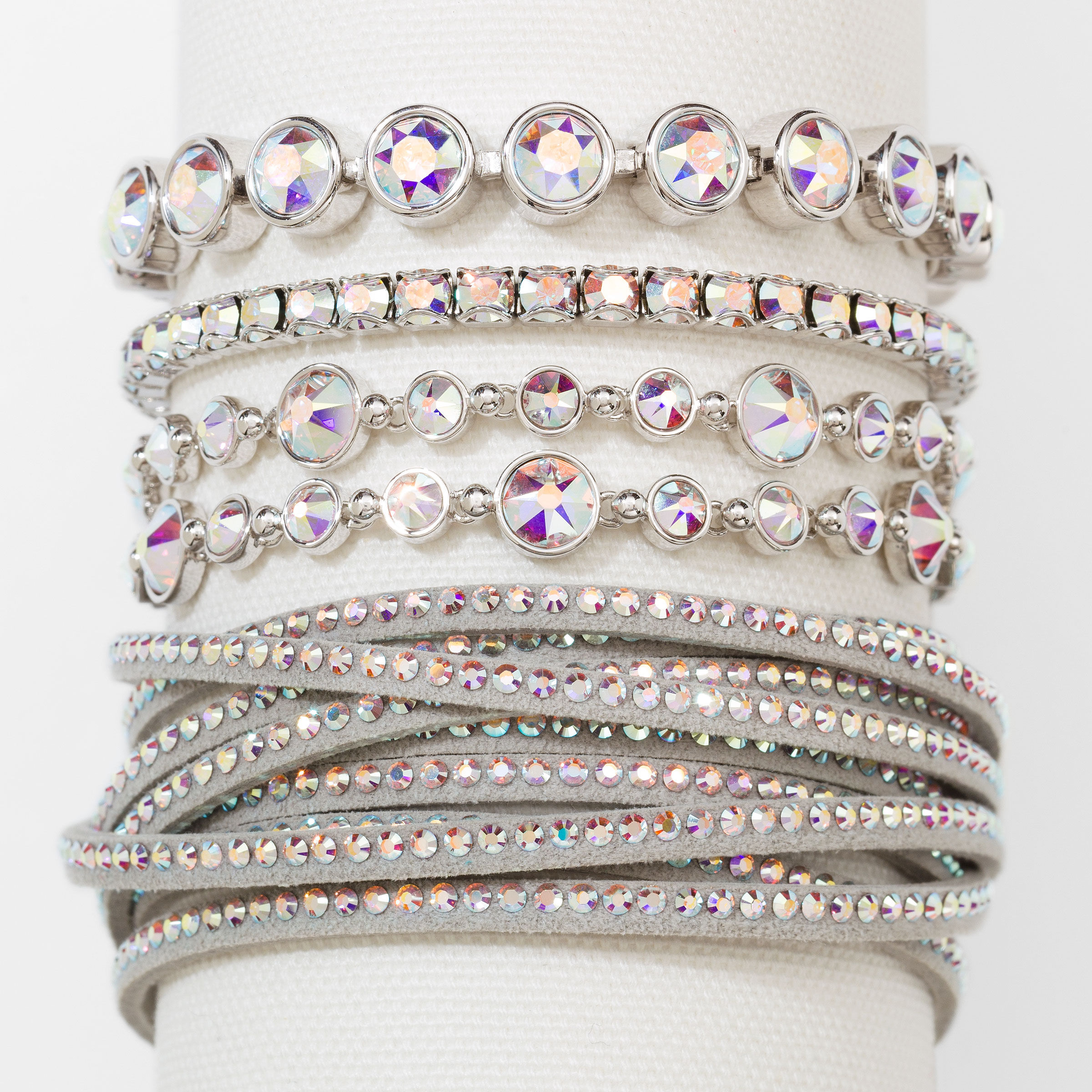 Crystal Aurore Boreale Ice Bracelet, Small — view 2
