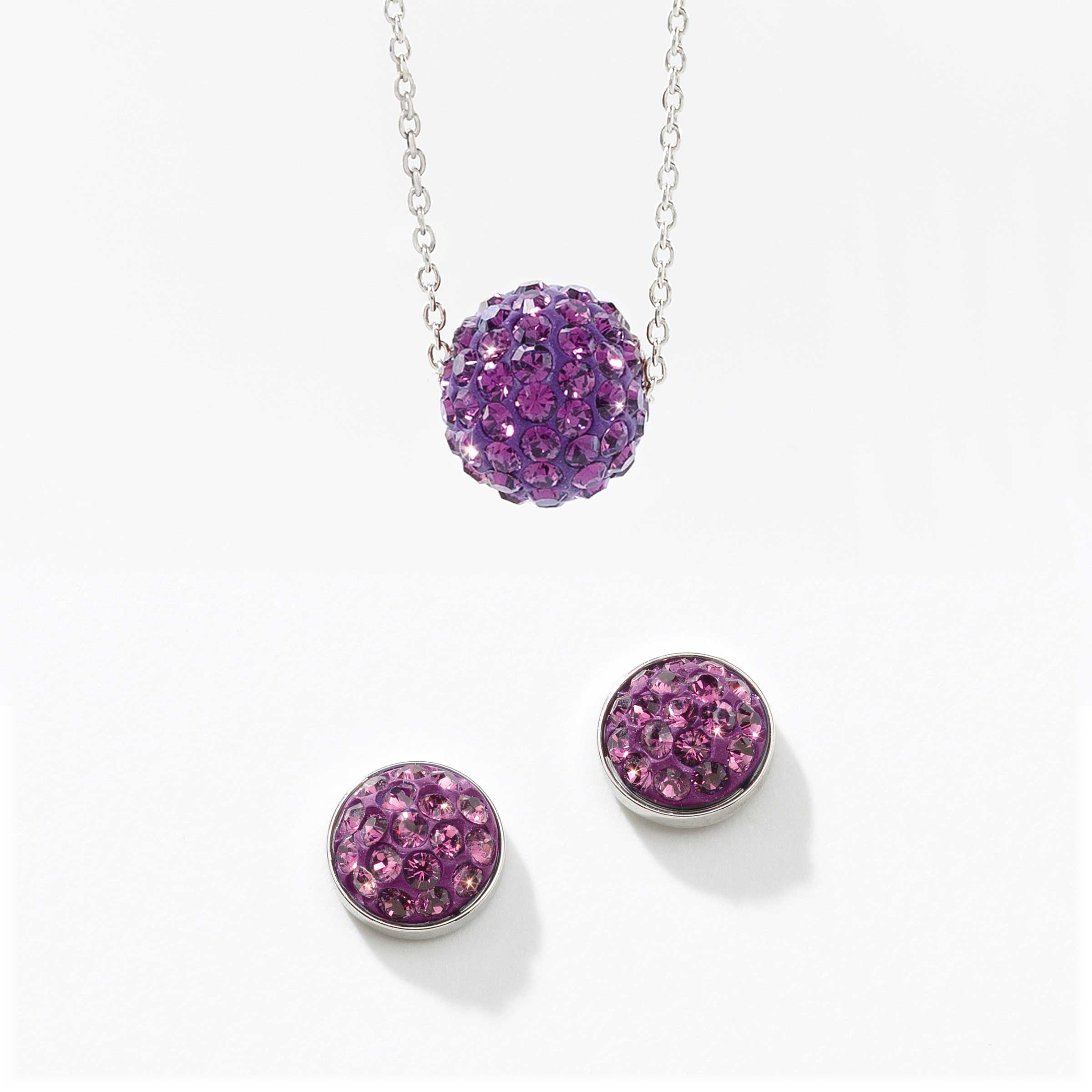 February Birthstone Necklace and Earring Set