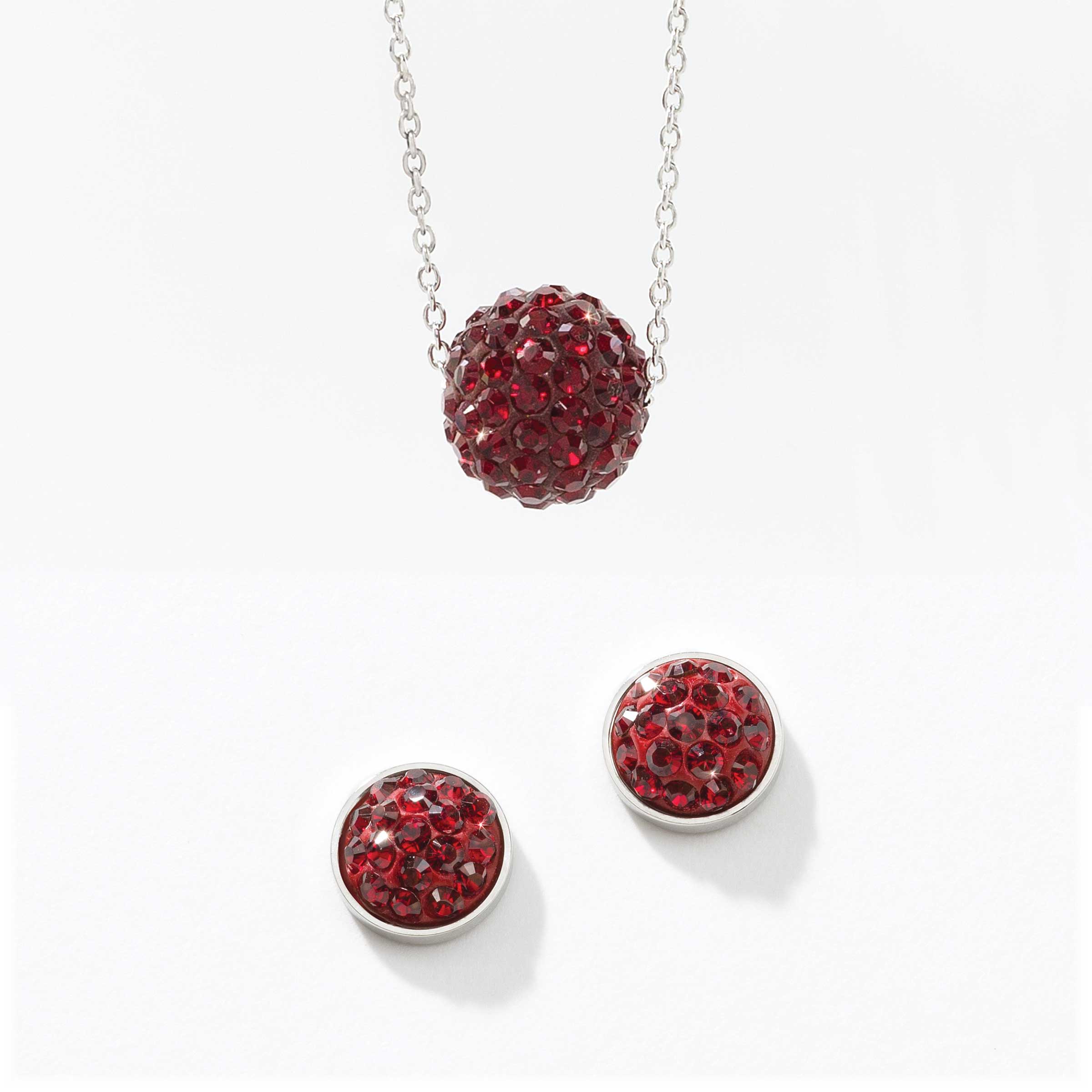 January Birthstone Necklace and Earring Set