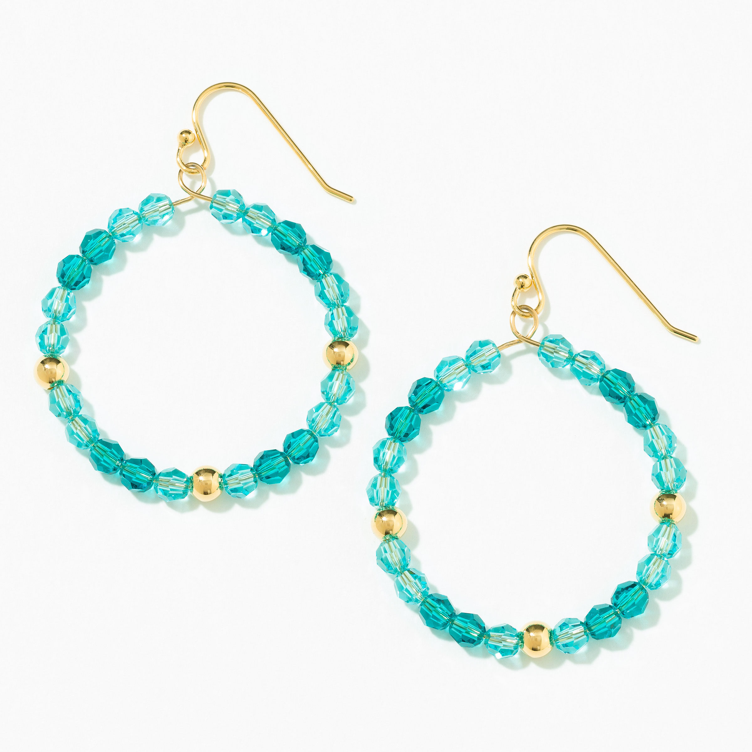 Savvy Earrings, Golden Blue