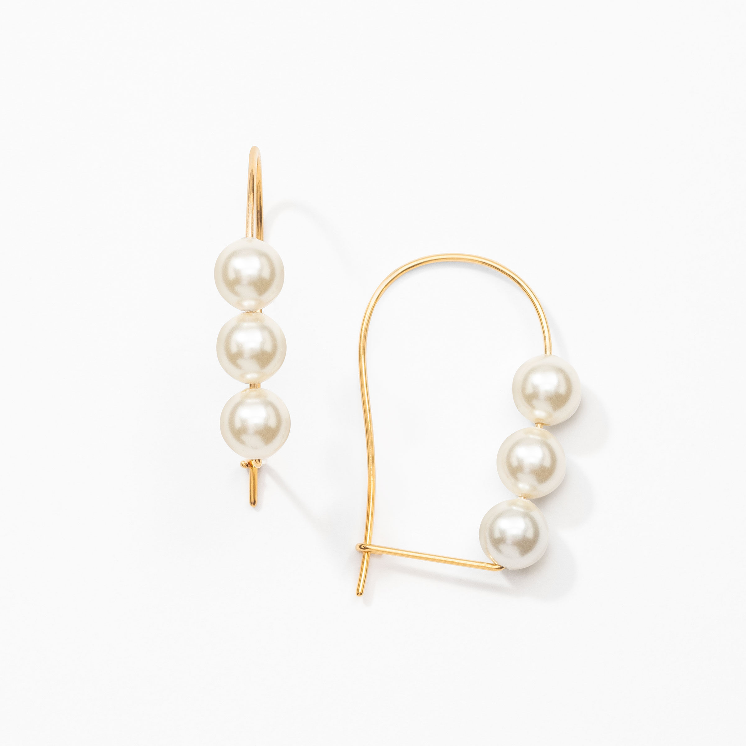 Down to the Wire Earrings, Pearl