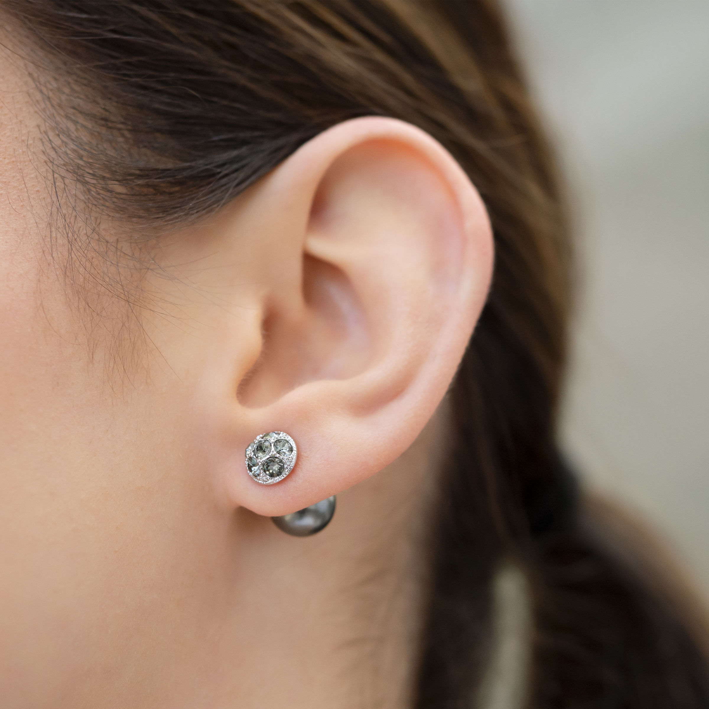 Flipside Earrings, Grey — view 3