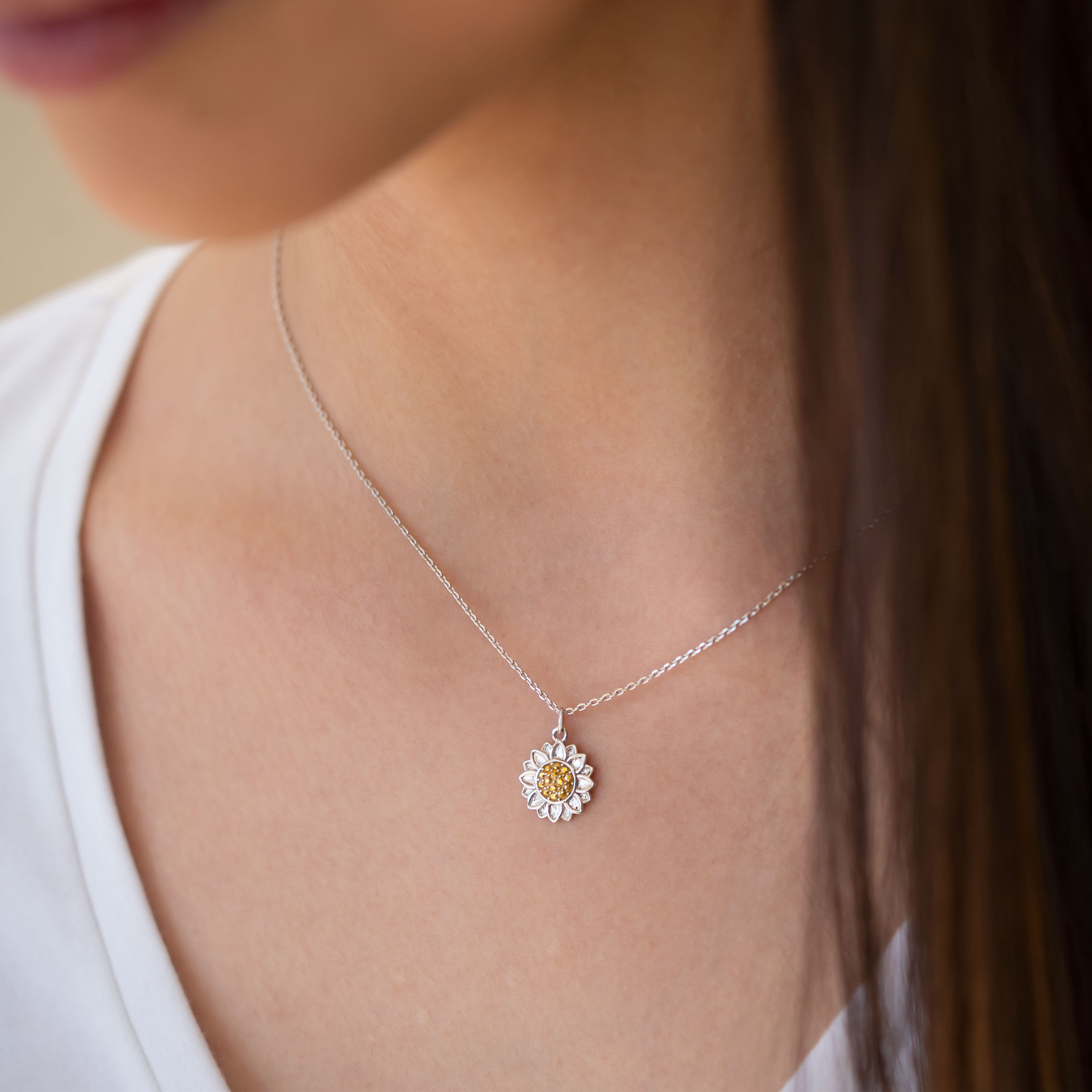 Sunflower Necklace — view 2