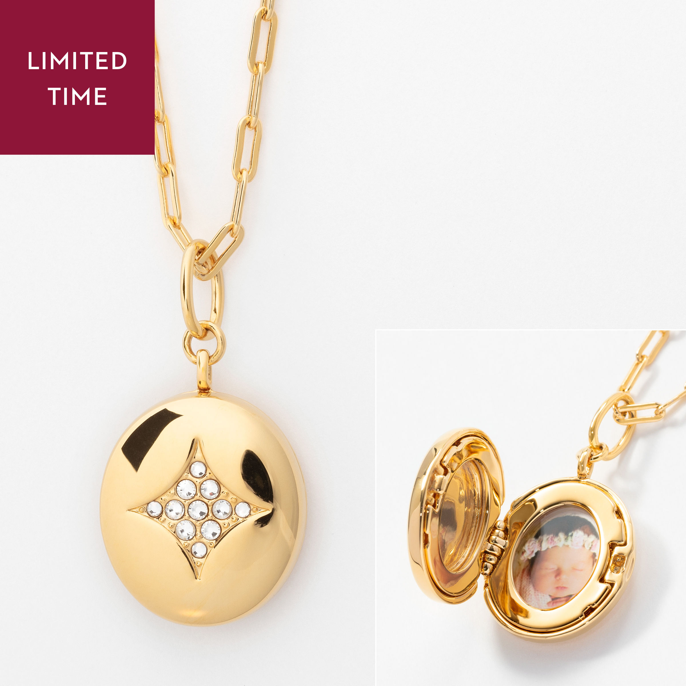 Locket Pendant, Golden