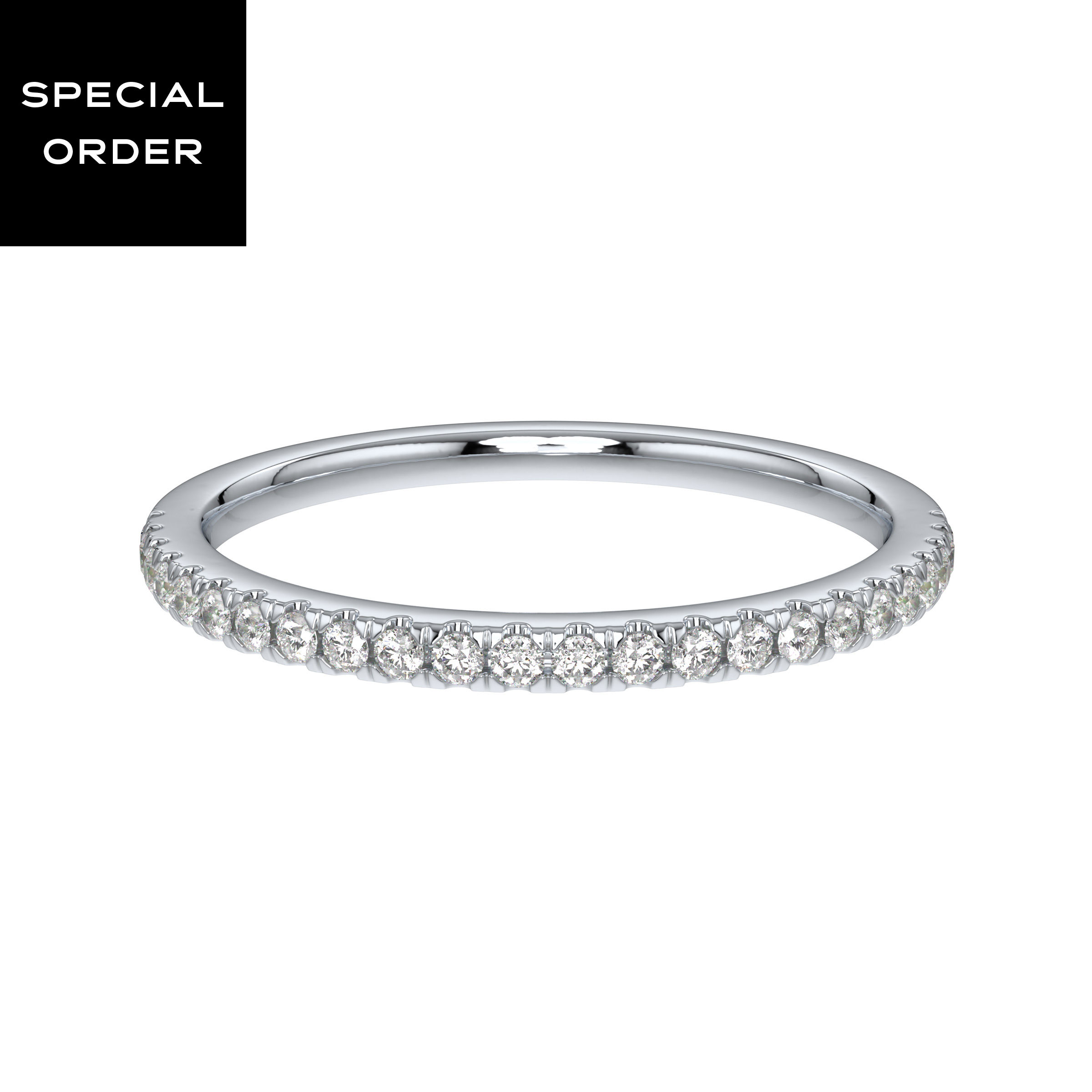 Eternity Band Ring, Lab-Grown Diamonds, .16 ct tw, 14K White Gold