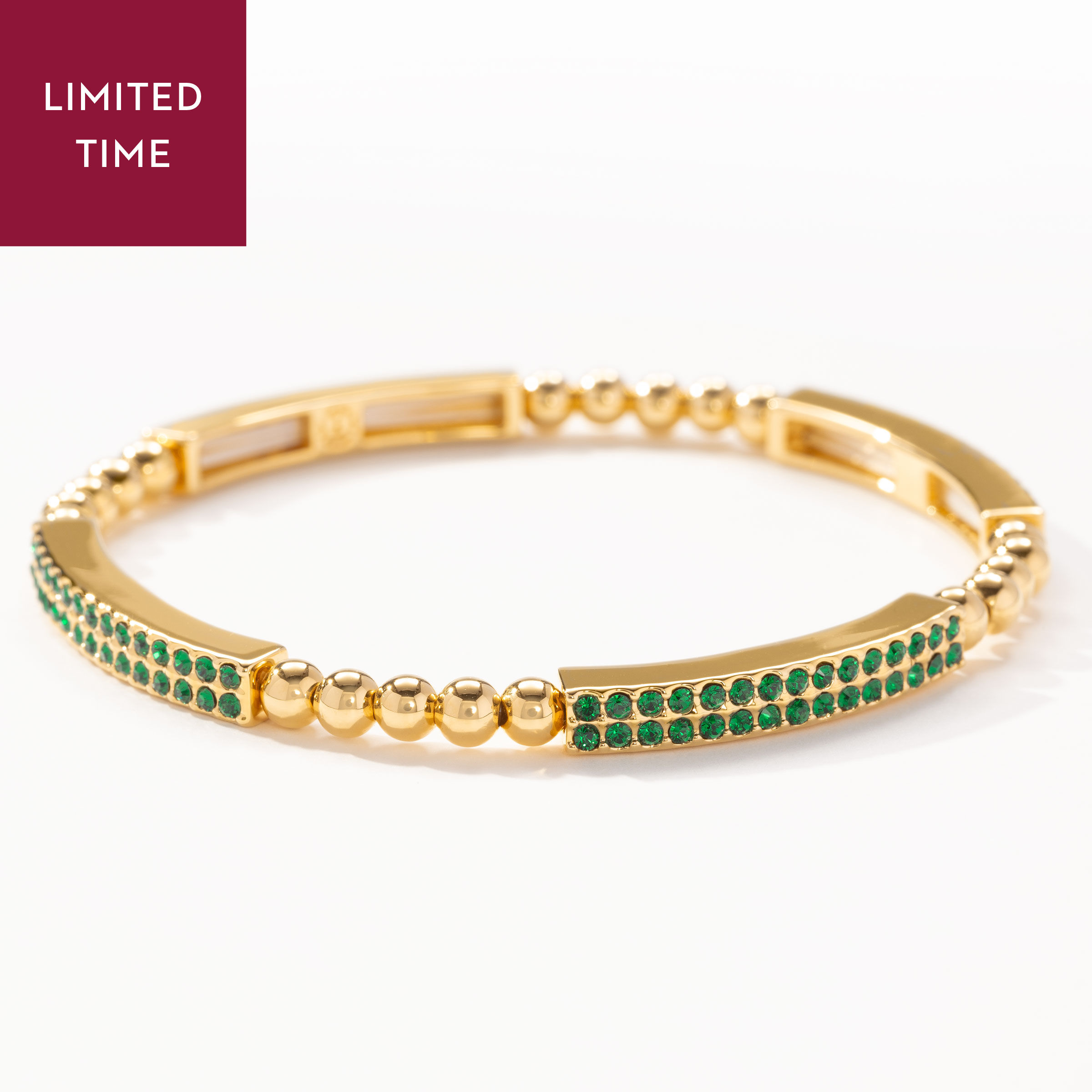 Final Stretch Bracelet, Golden Green