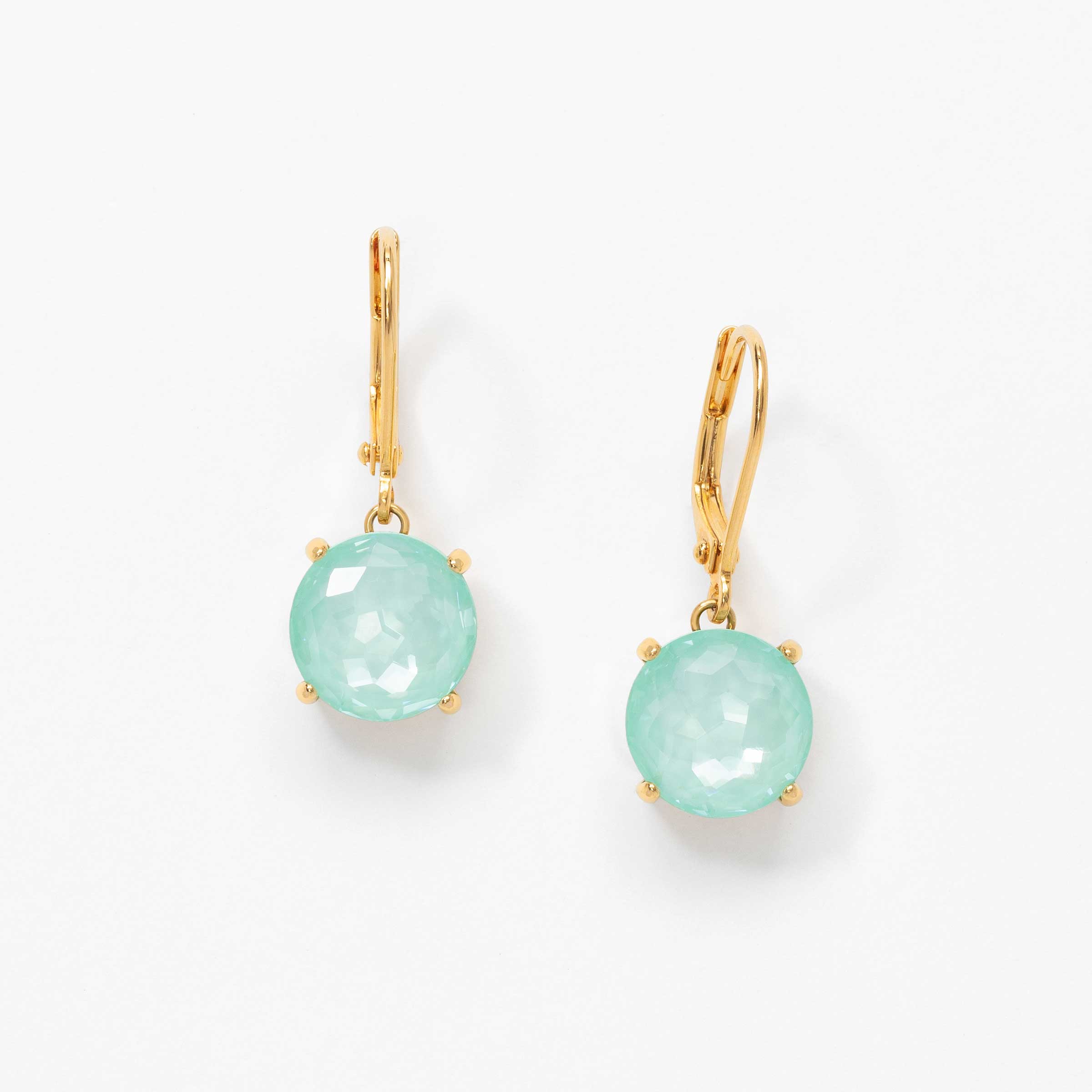 Ella Earrings, Golden Soft Mint