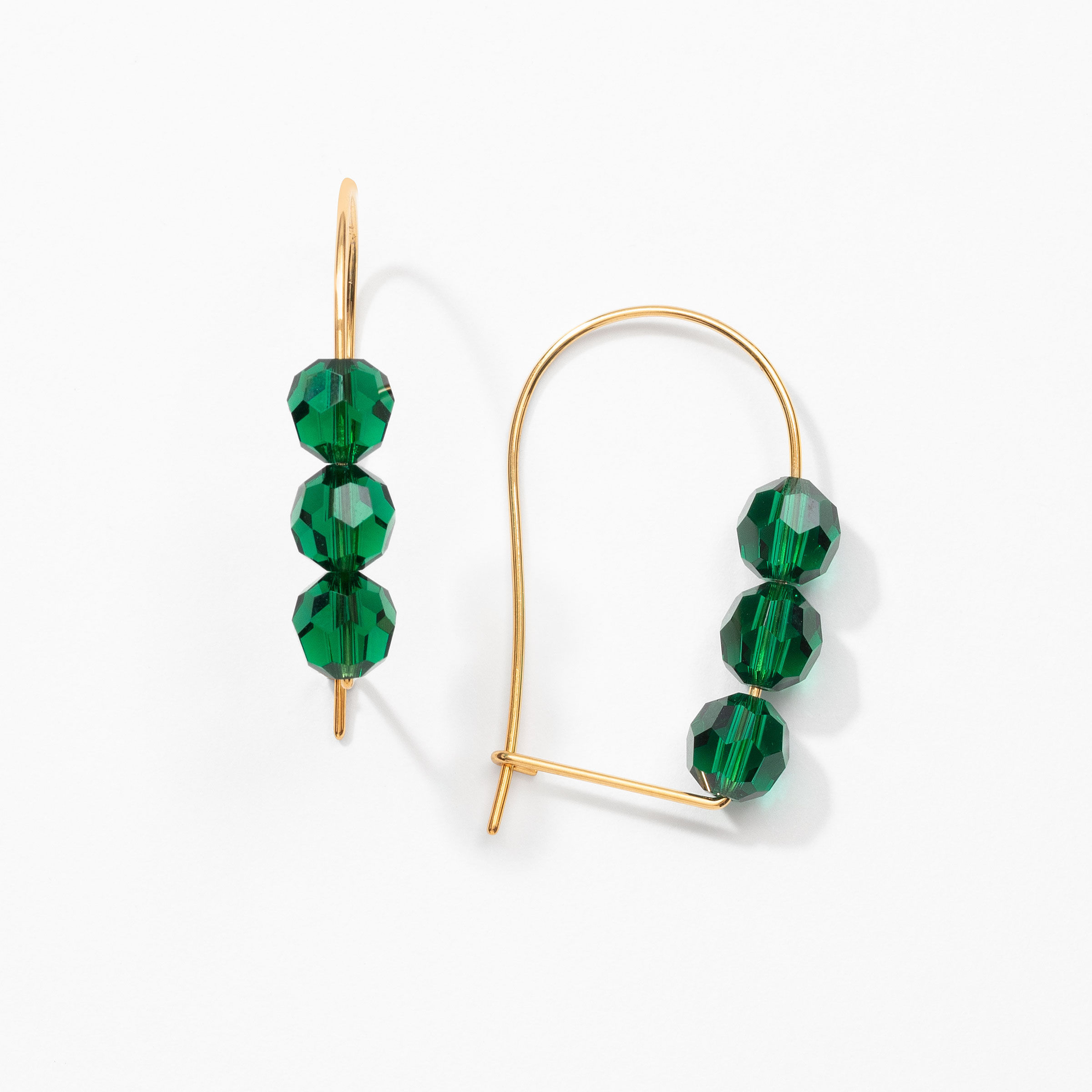 Down to the Wire Earrings, Green